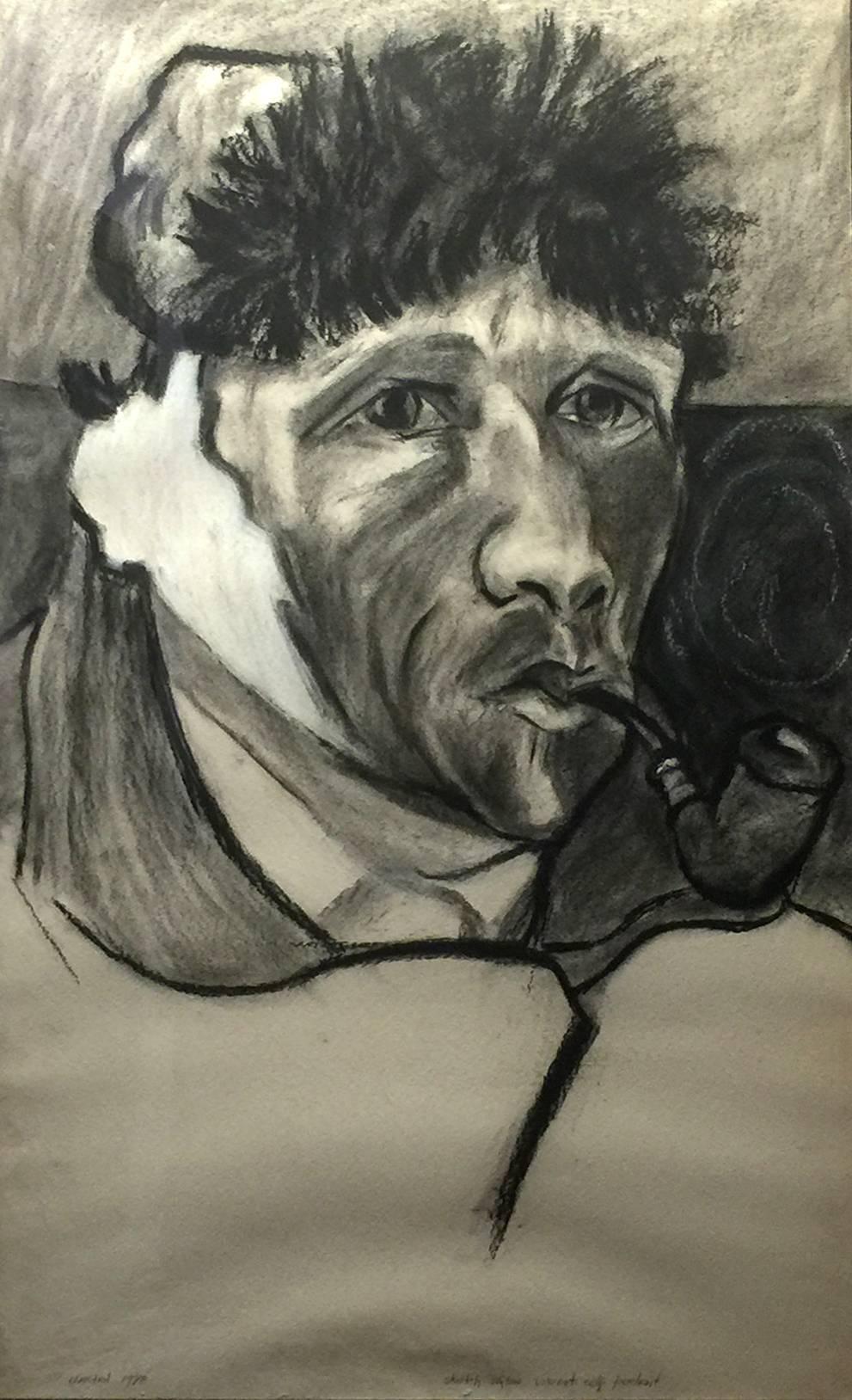 Wes Olmsted Figurative Art - Sketch After Vincent Self Portrait No. 3