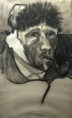 Vintage Sketch After Vincent Self Portrait No. 3