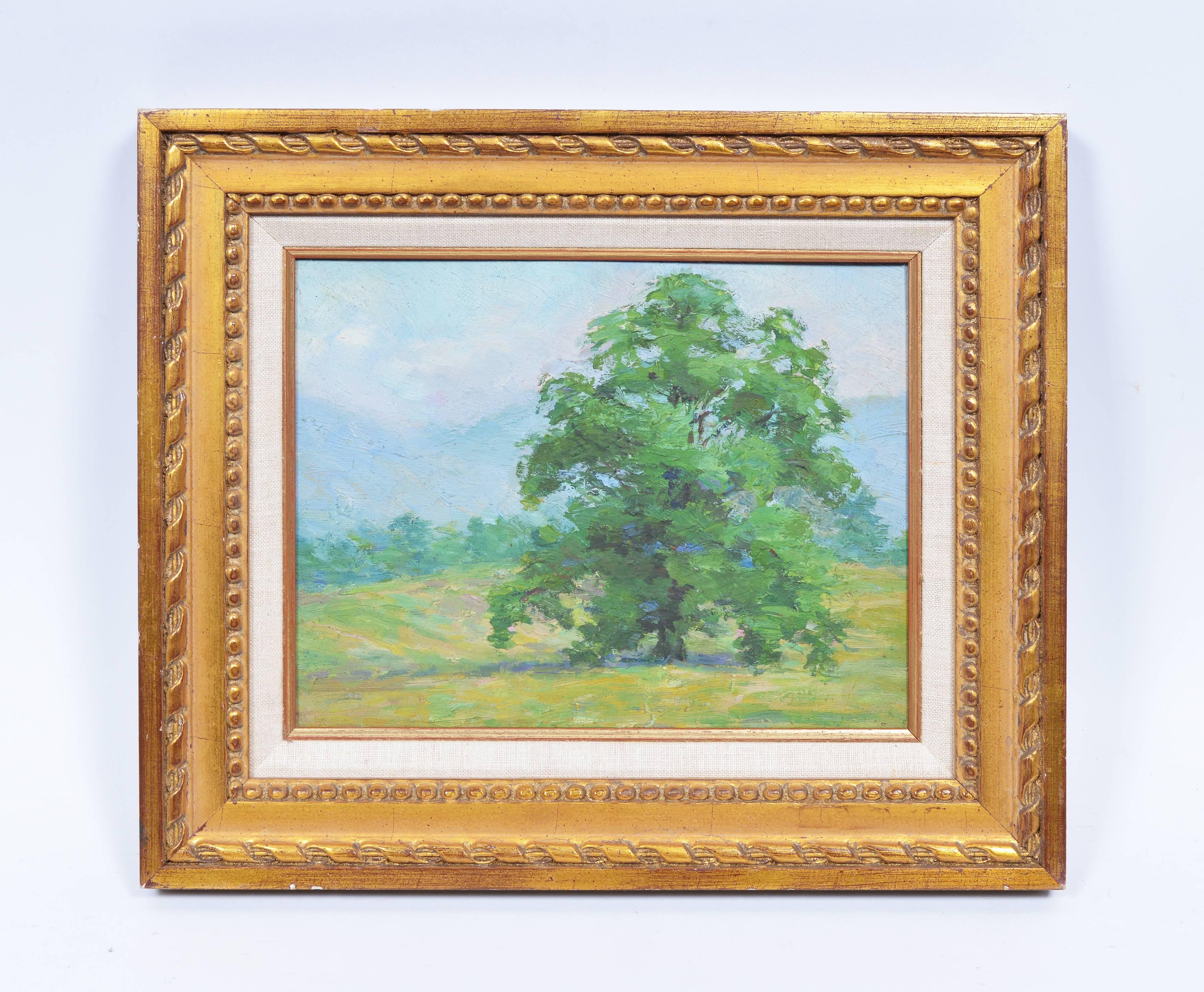 Unknown Landscape Painting - Plein Aire American Impressionist Landscape