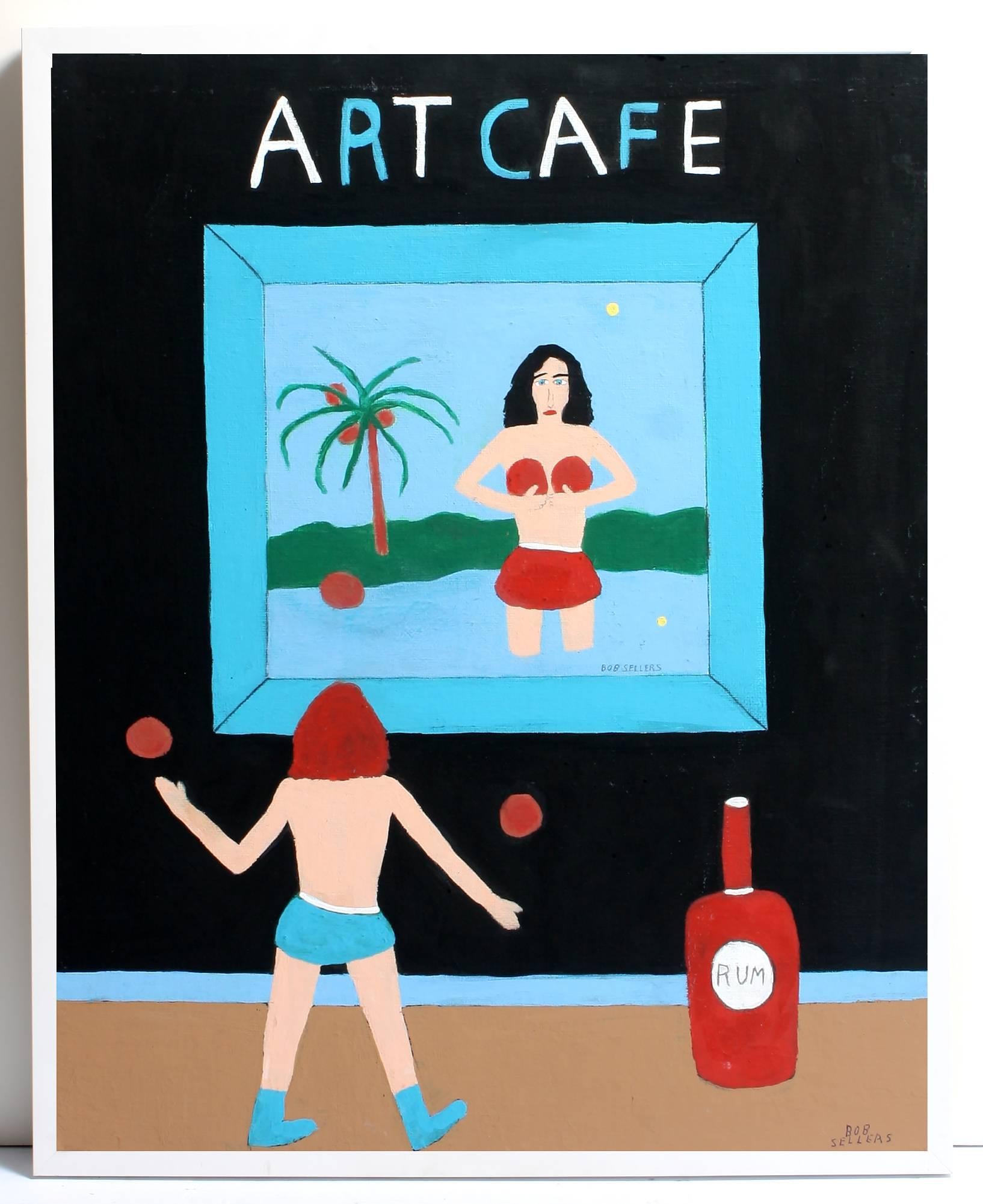 Art Cafe - Painting by Robert Sellers