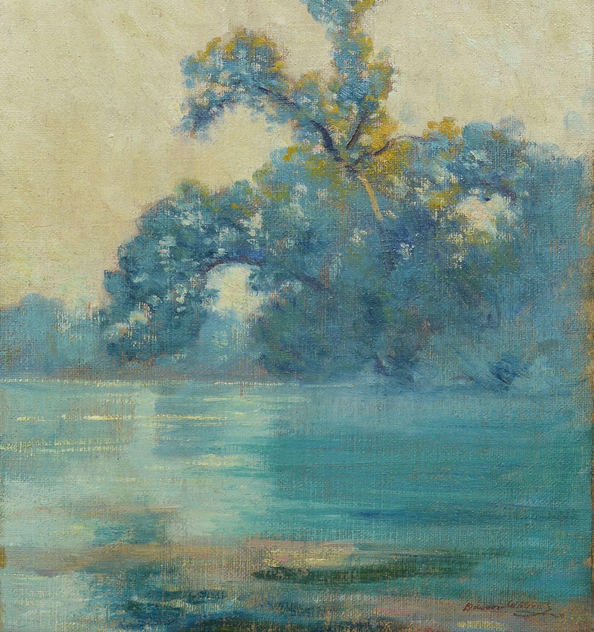 Texas Lake  - American Impressionist Painting by Dawson Dawson-Watson
