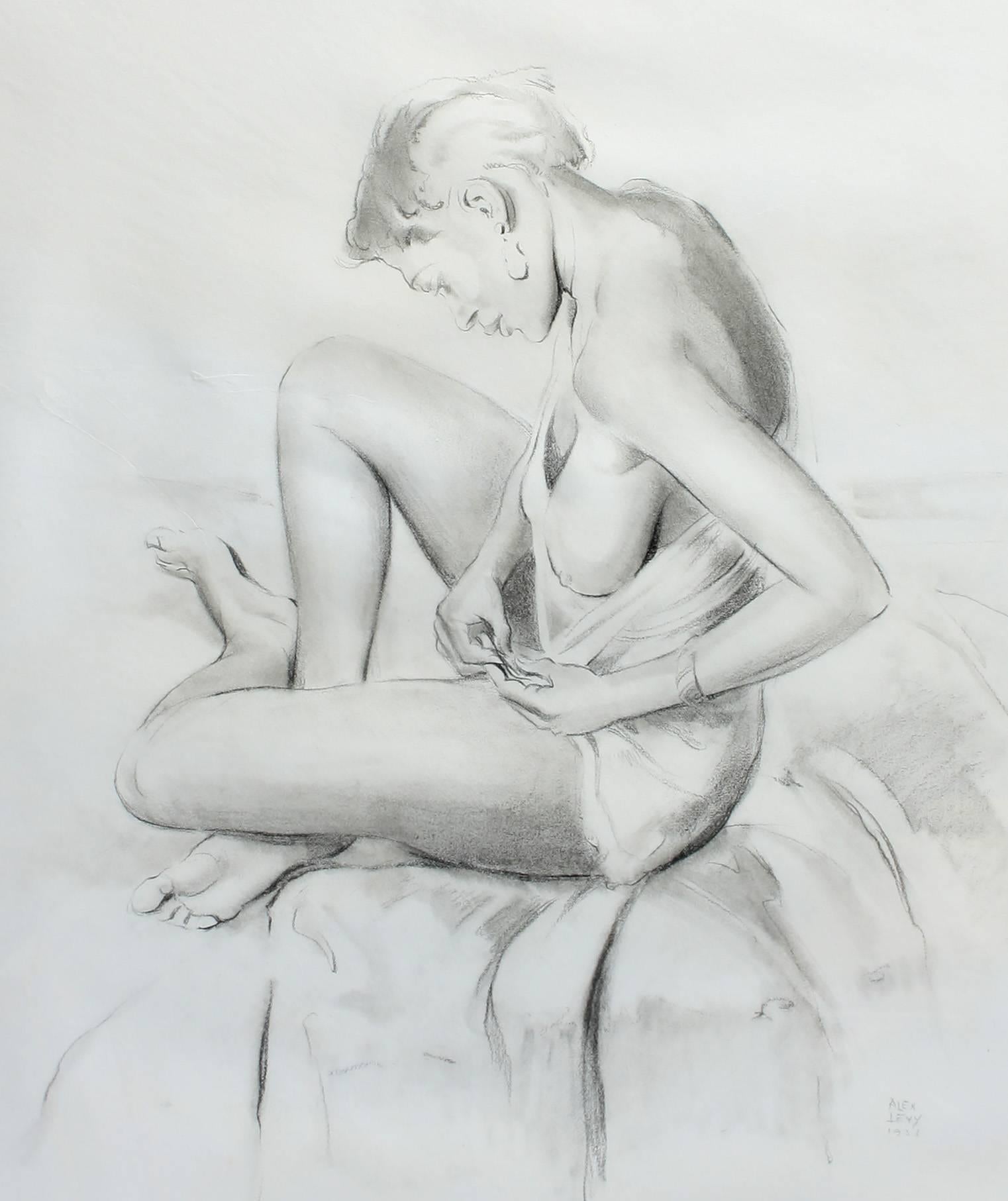 Nude Study of Rumba Dancer - Art by Alexander Oscar Levy
