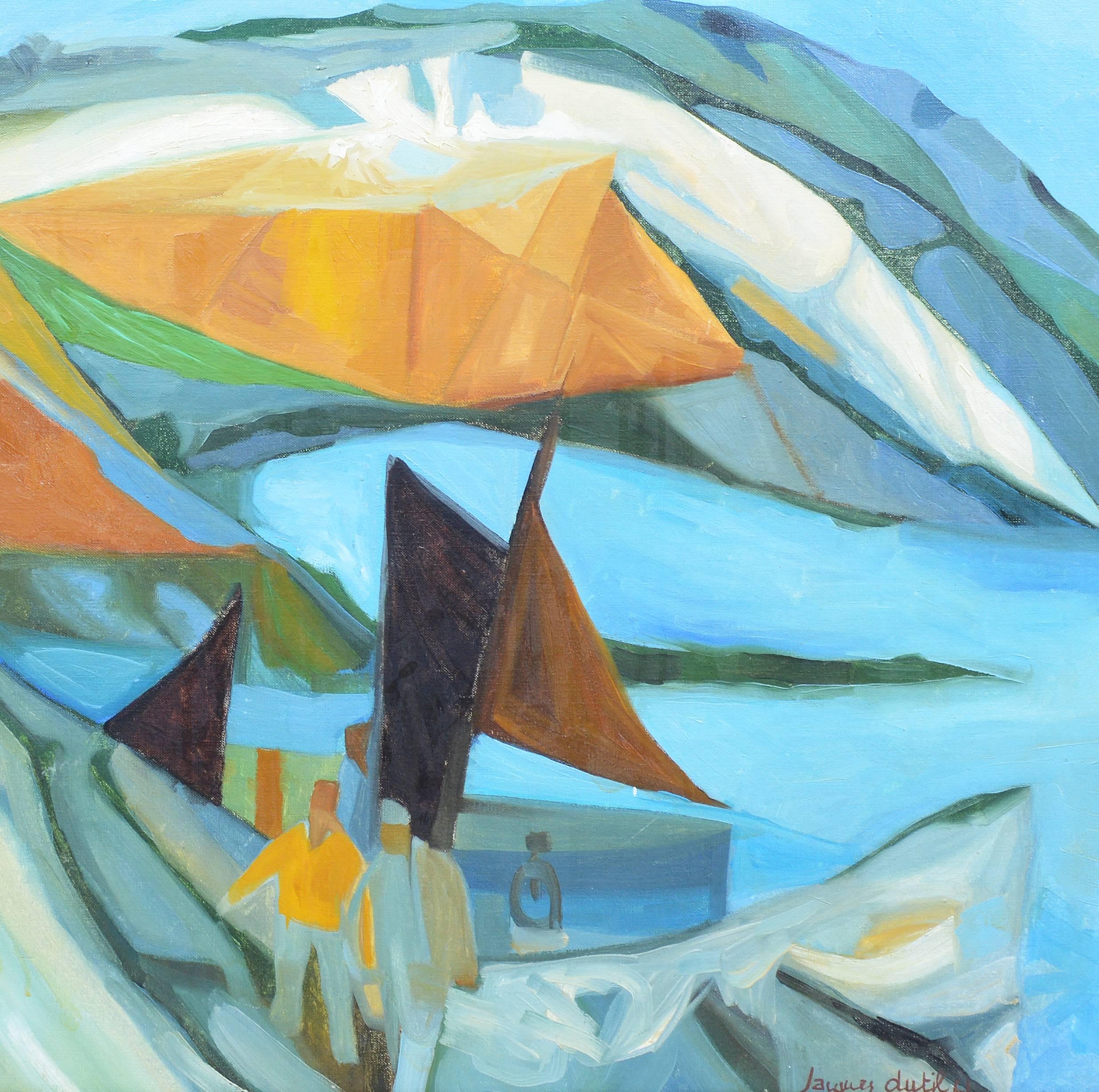 Cubist Harbor Scene 1