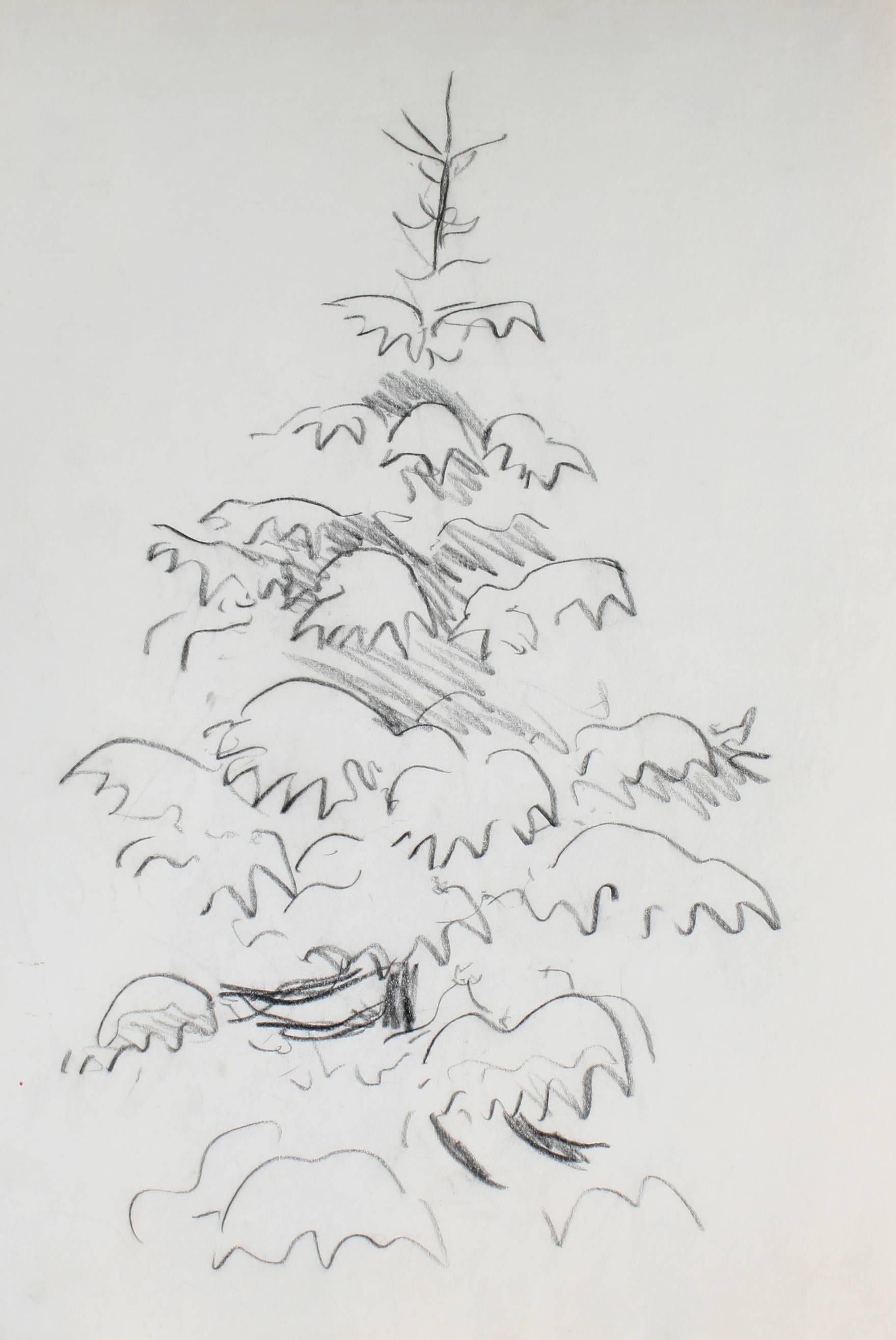 Charles E. Burchfield Landscape Art - Christmas Tree