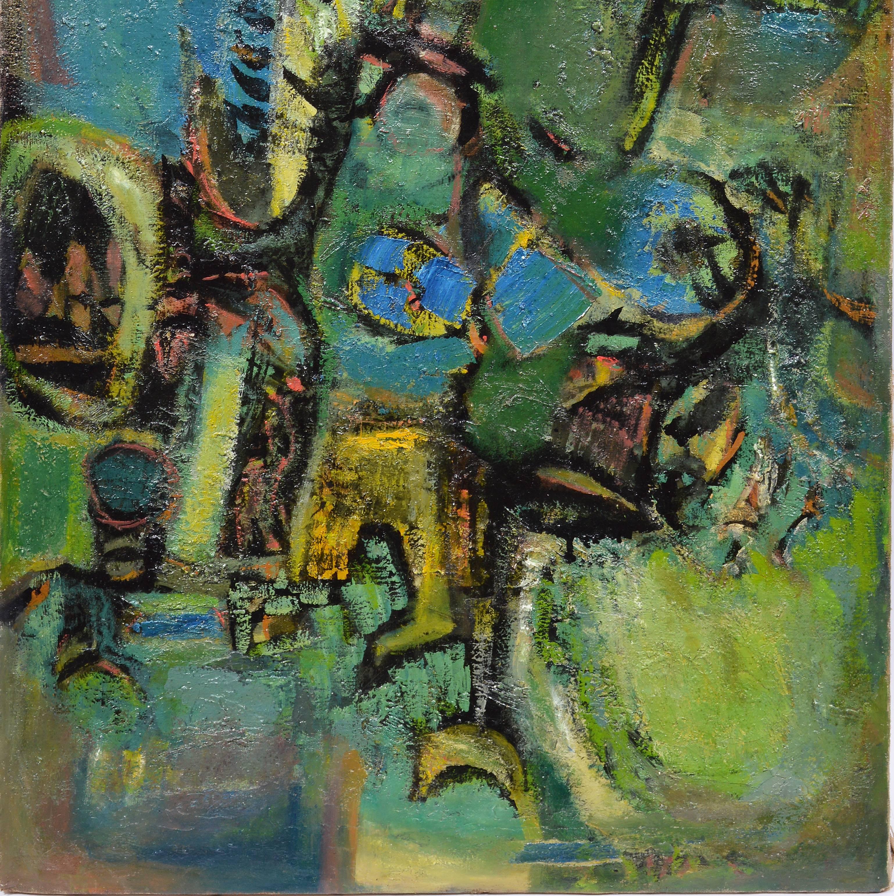 Abstract Figures  - Abstract Expressionist Painting by Ben Wilson