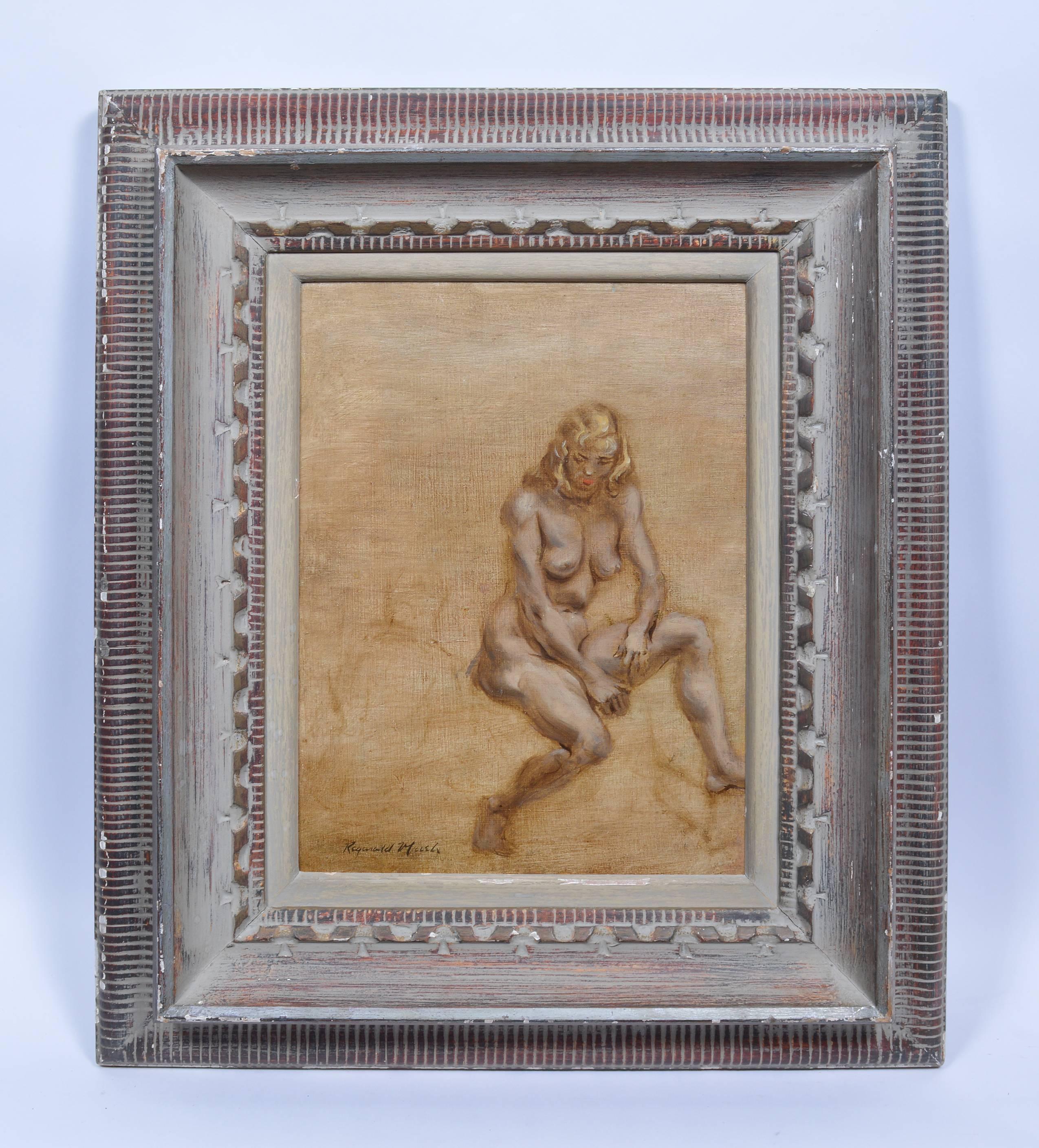 Reginald Marsh Nude Painting - Nude Portrait