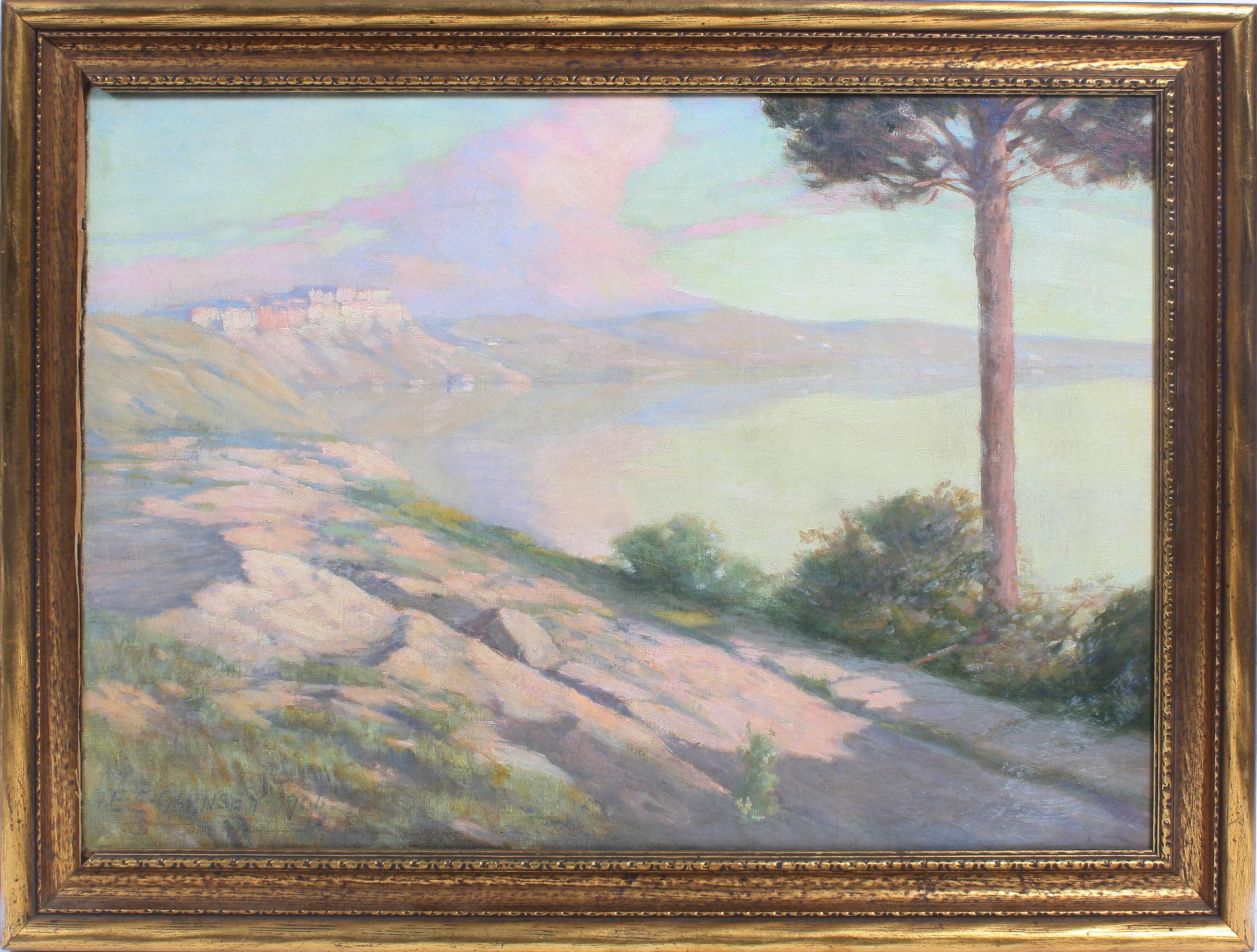Elmer E. Garnset Landscape Painting - The Coast of Capri 1906