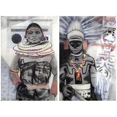 A Pair of paintings Rituals 1 and Rituals 2 4