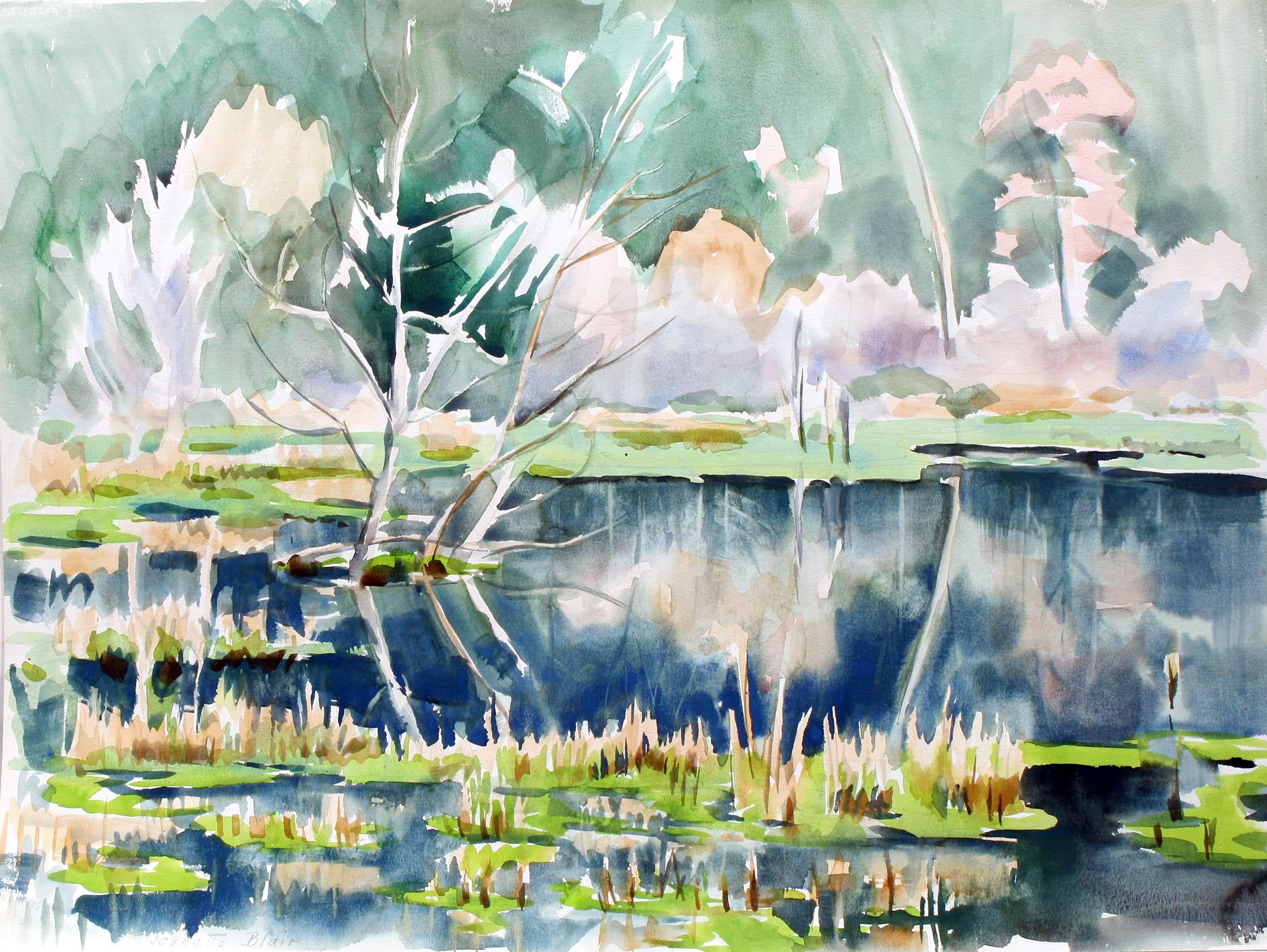 Jeanette Blair Landscape Art - Swamp Reflections