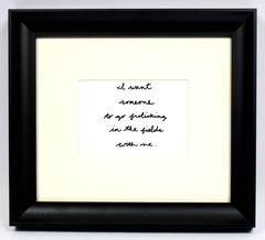 Desire No. 75 (I want someone to go frolicking in the fields with me)