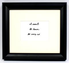 Desire No. 85 (I want to learn to say no)