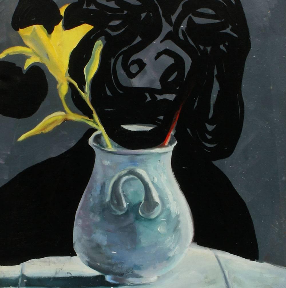 Surrealistische Vase – Painting von Unknown