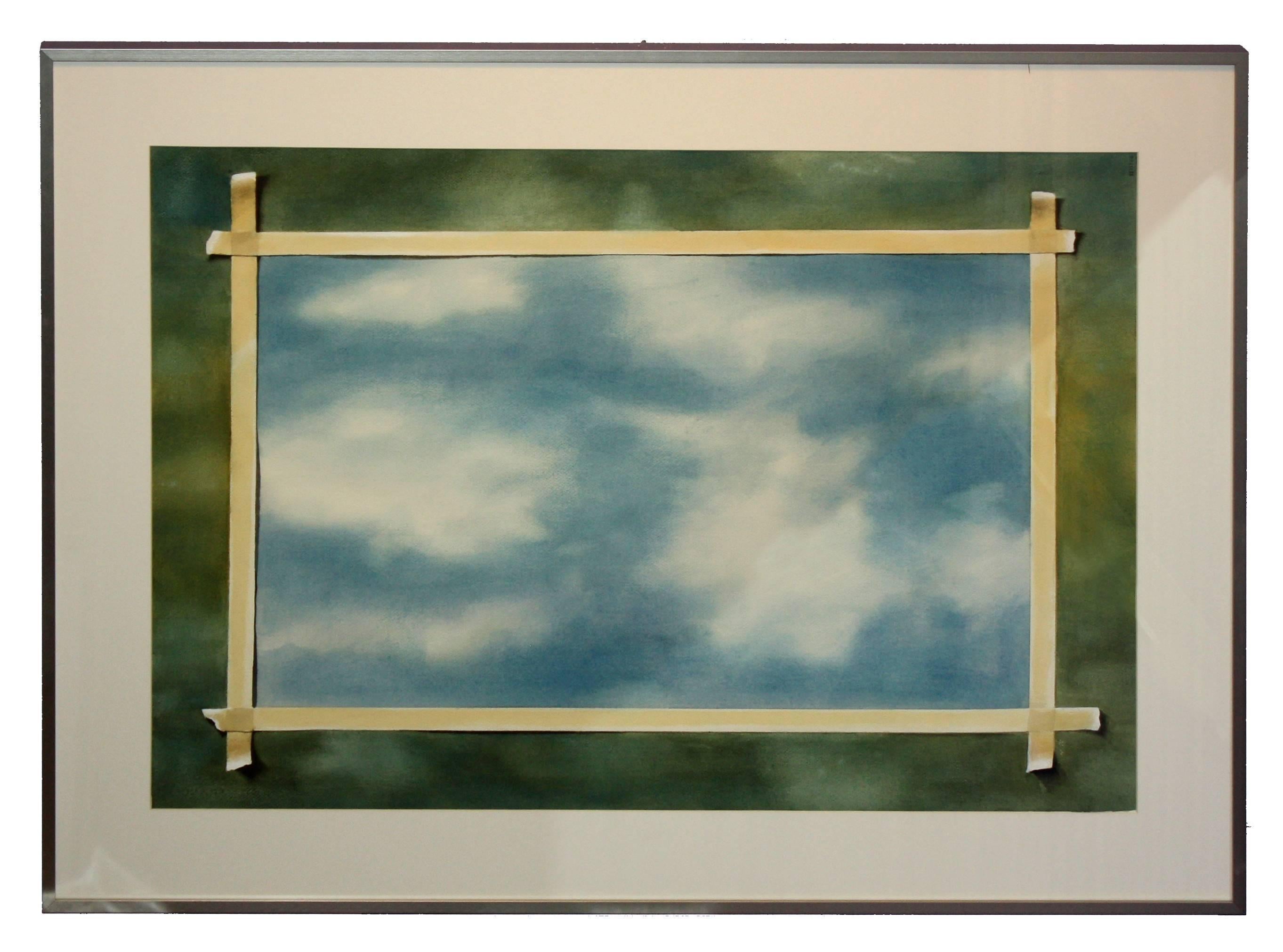 Taped Sky - Painting by Catherine Koenig