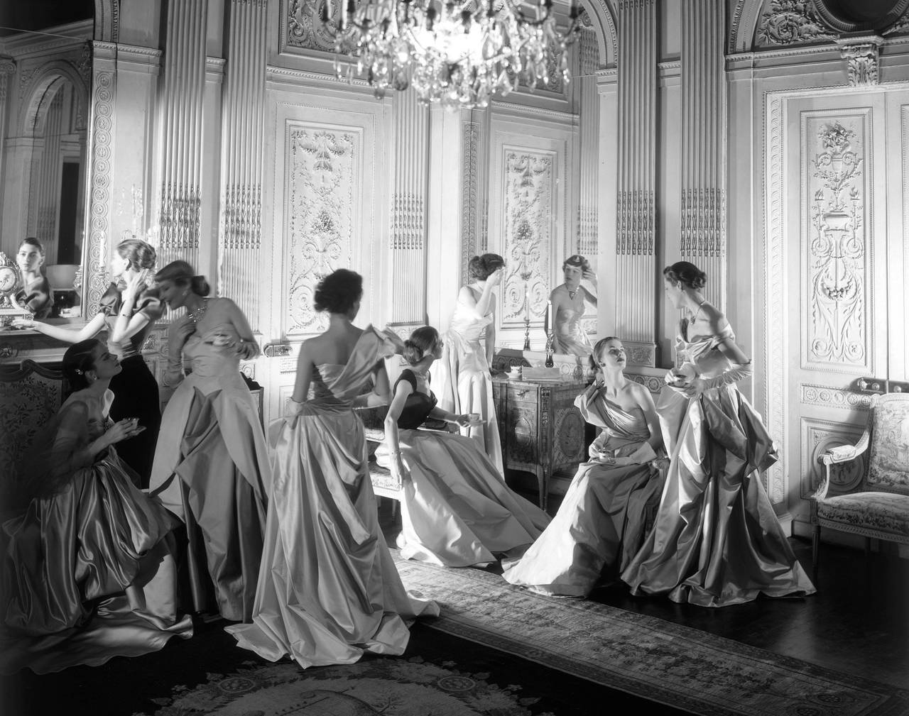 Cecil Beaton Black and White Photograph - Charles James Ball Gowns, New York
