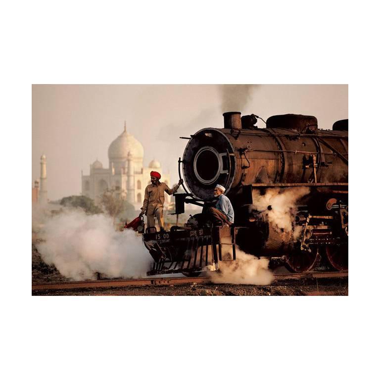 Steve McCurry Color Photograph - Taj and Train, India