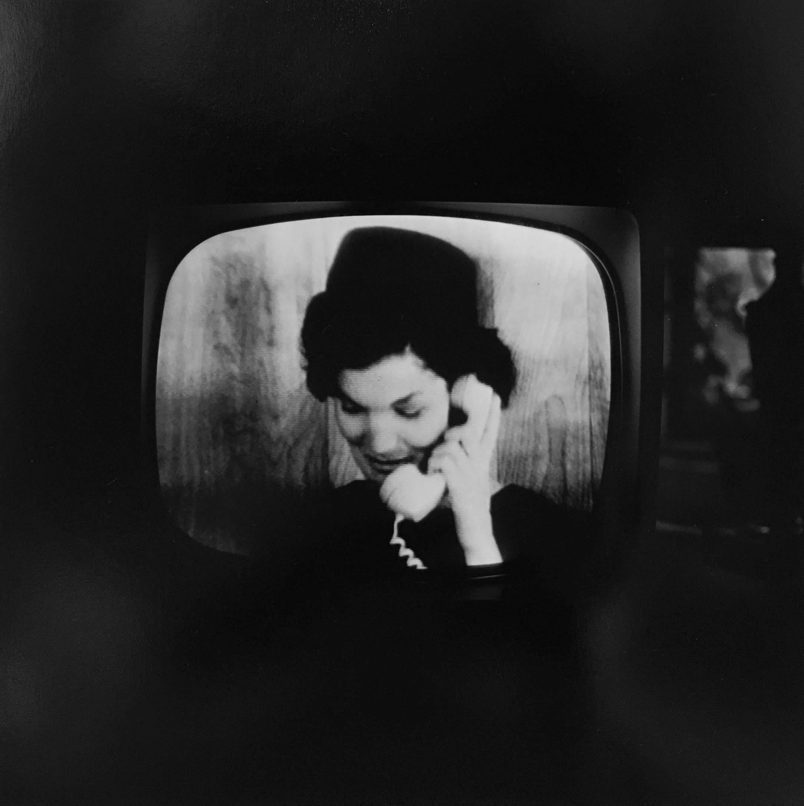 Jacques Lowe Black and White Photograph - Jackie Campaigning, Television Commercial