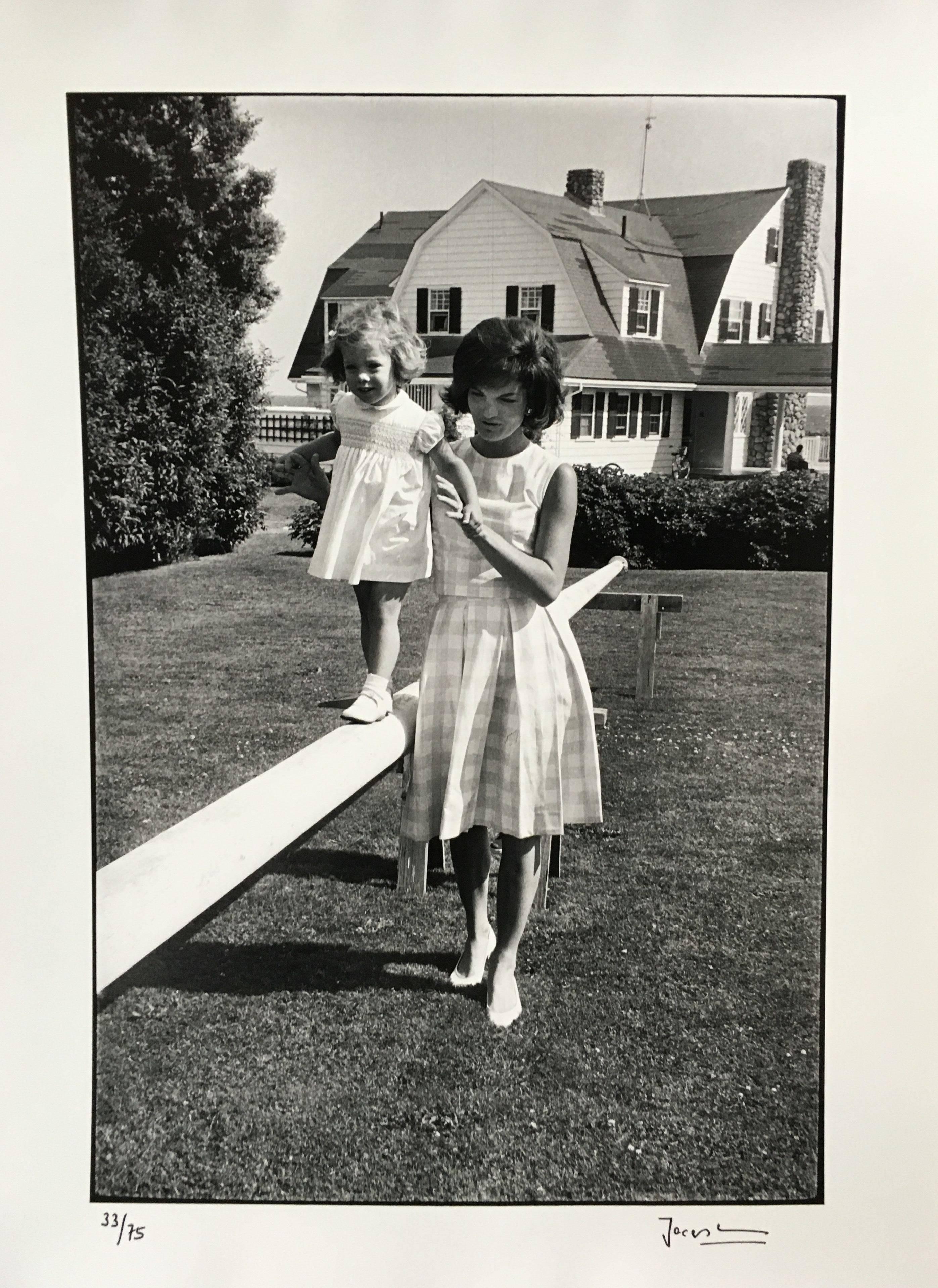 Jackie and Caroline, Hyannis Port - Photograph by Jacques Lowe