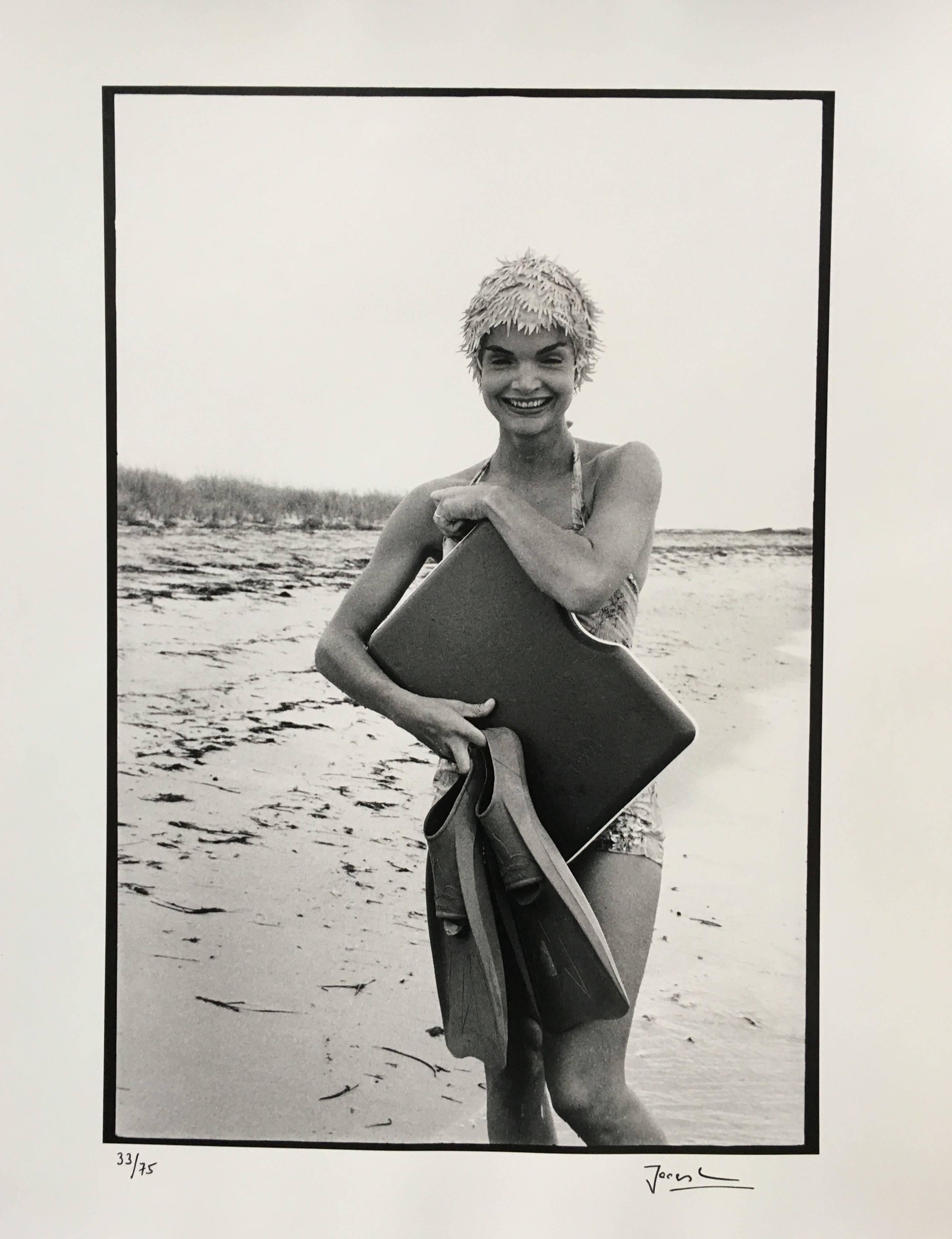 Bathing Suit with Fins, Hyannis Port - Photograph by Jacques Lowe