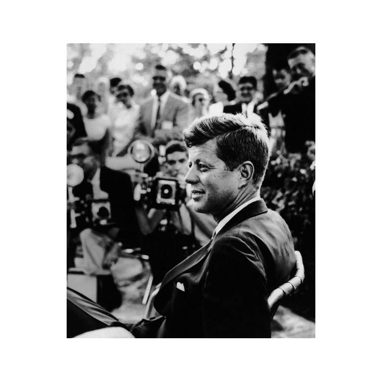 Jacques Lowe Black and White Photograph - "Omaha Profile" John F. Kennedy, Omaha, Nebraska