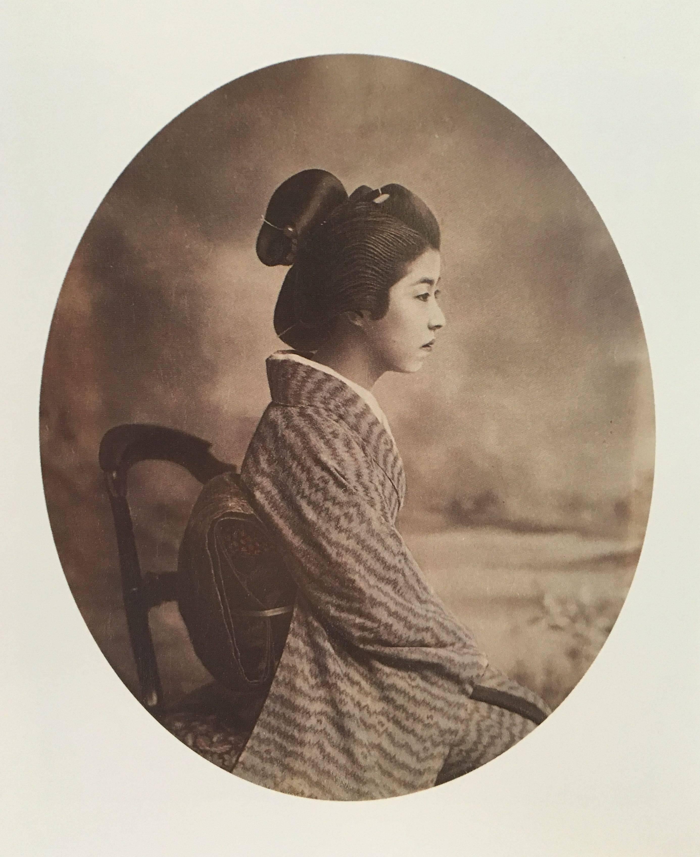 Unknown Portrait Print - Profile of a Japanese Woman