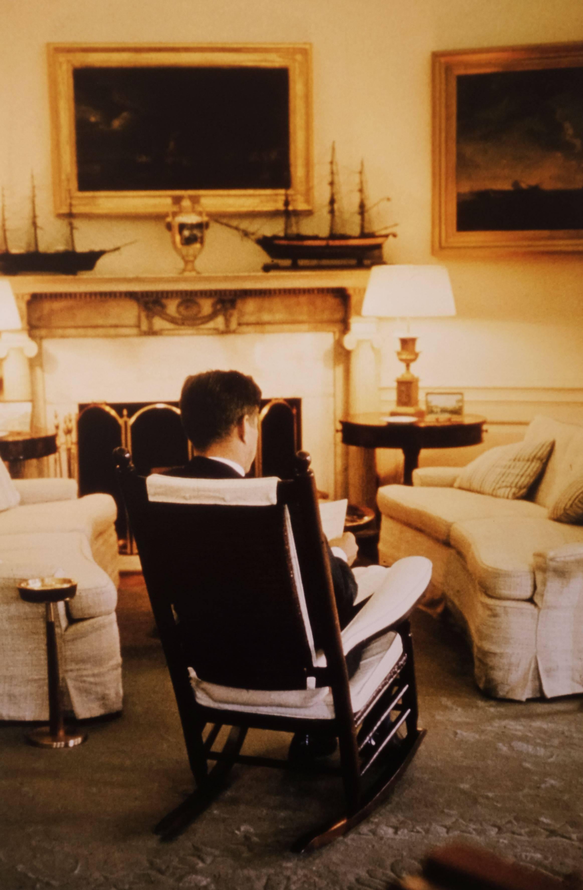 Jacques Lowe Color Photograph - President Kennedy in the Oval Office