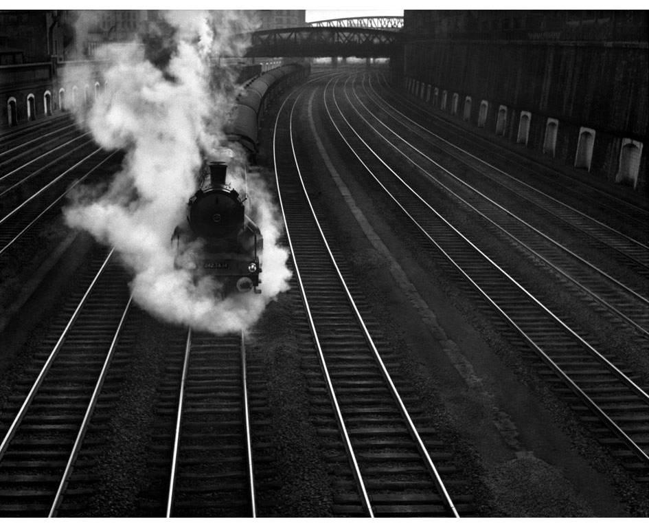 René Groebli Black and White Photograph - Rail Magic #394