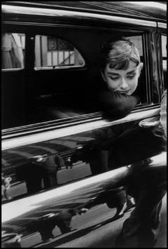 Audrey Hepburn während des Drehs von „Sabrina“ von Billy Wilder