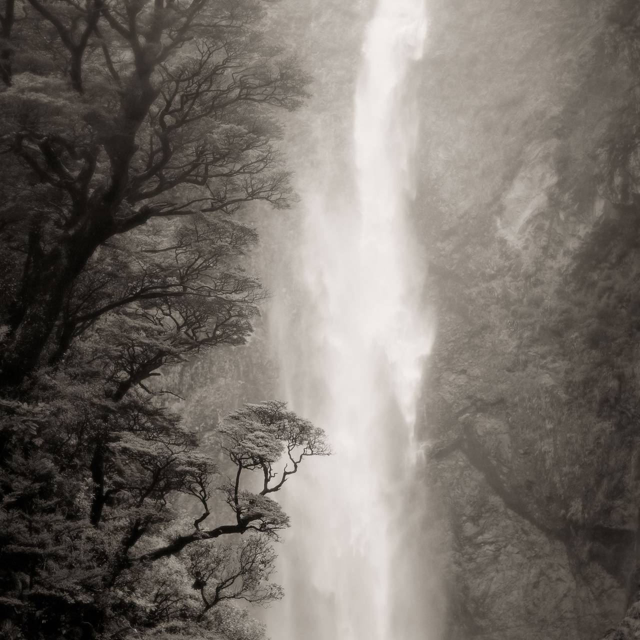Jeffrey Conley Landscape Photograph - Waterfall, Southern Alps, NZ