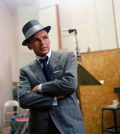 Frank Sinatra at a Capital Records Recording Session in Los Angeles