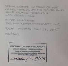 Frank Sinatra in Front of the Craps Tables at the Sands Hotel, Las Vegas