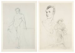 Standing Male Nude (recto)  Study of the Head of the Standing Male Nude (verso)