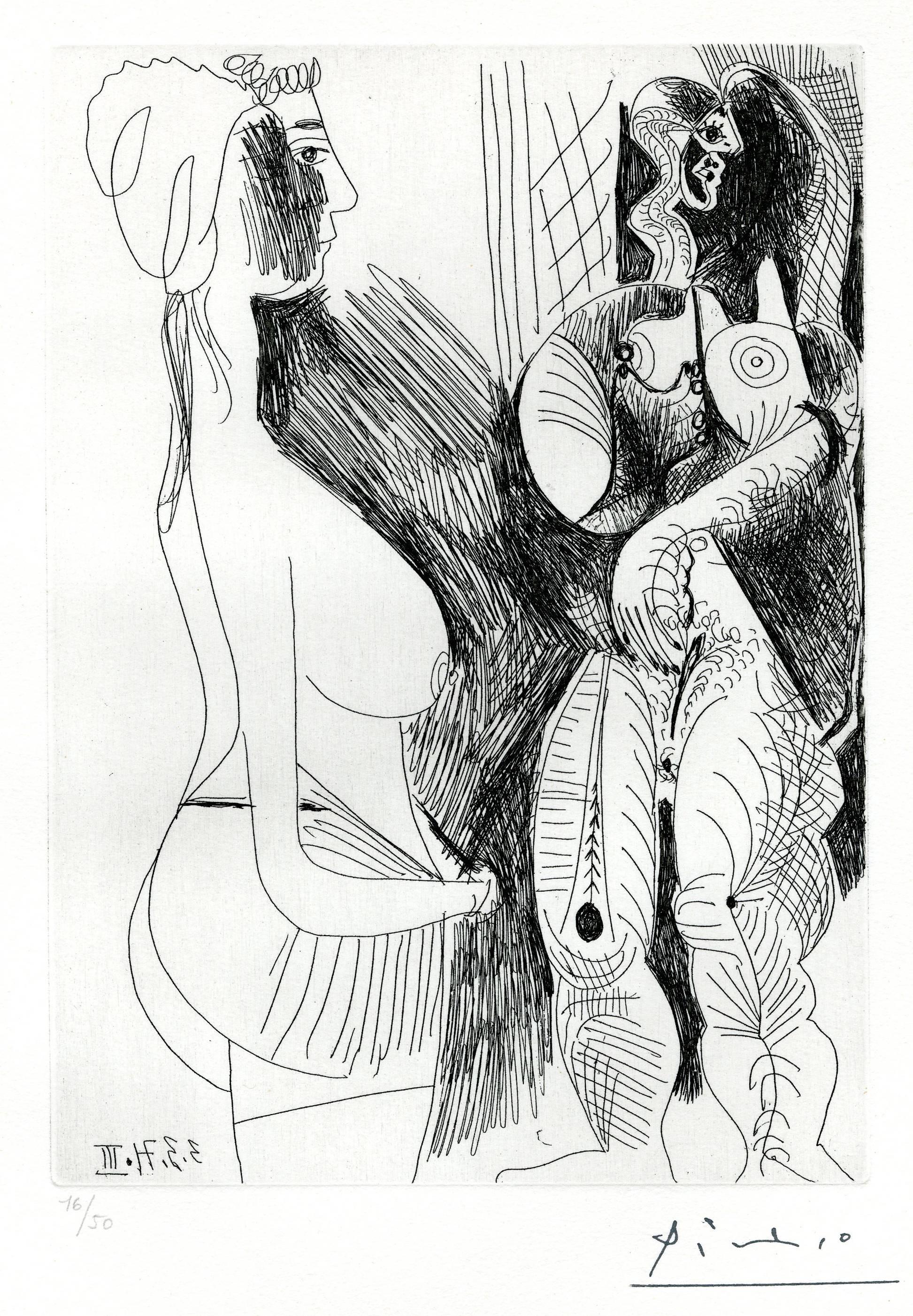 Pablo Picasso Figurative Print - Deux Femmes