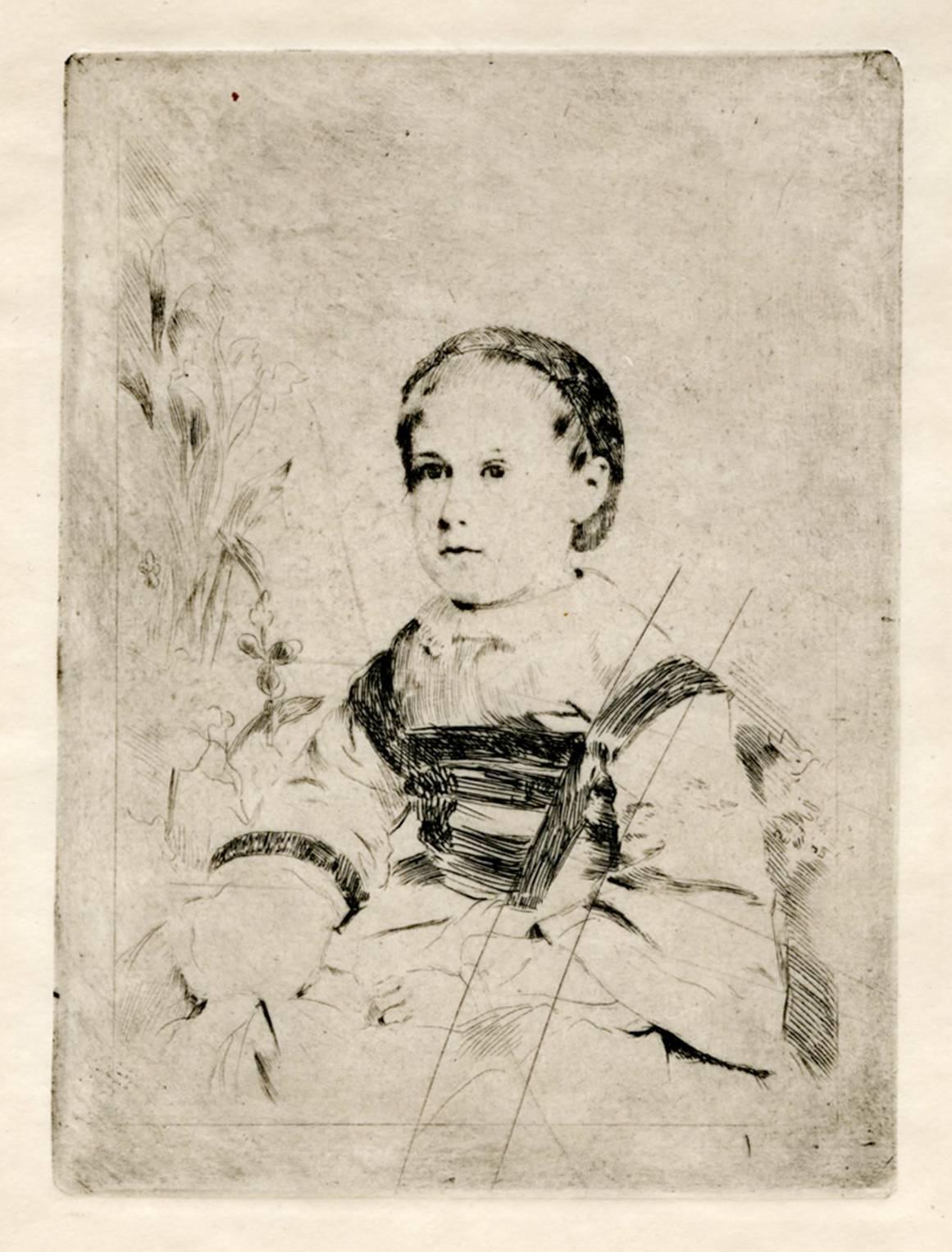 Edgar Degas Portrait Print - Mlle Nathalie Wolkonska