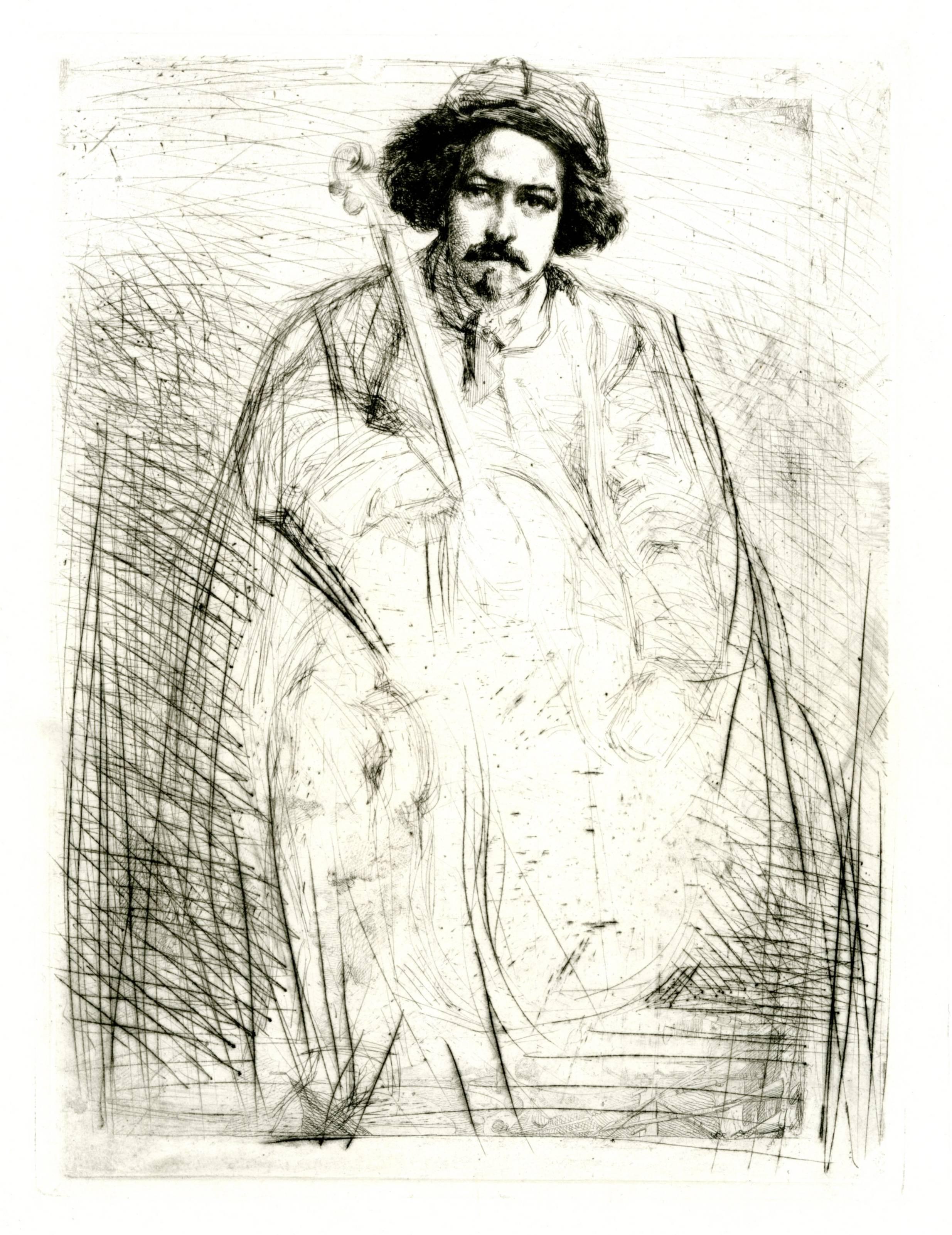 James Abbott McNeill Whistler Portrait Print - J. Becquet, Sculptor