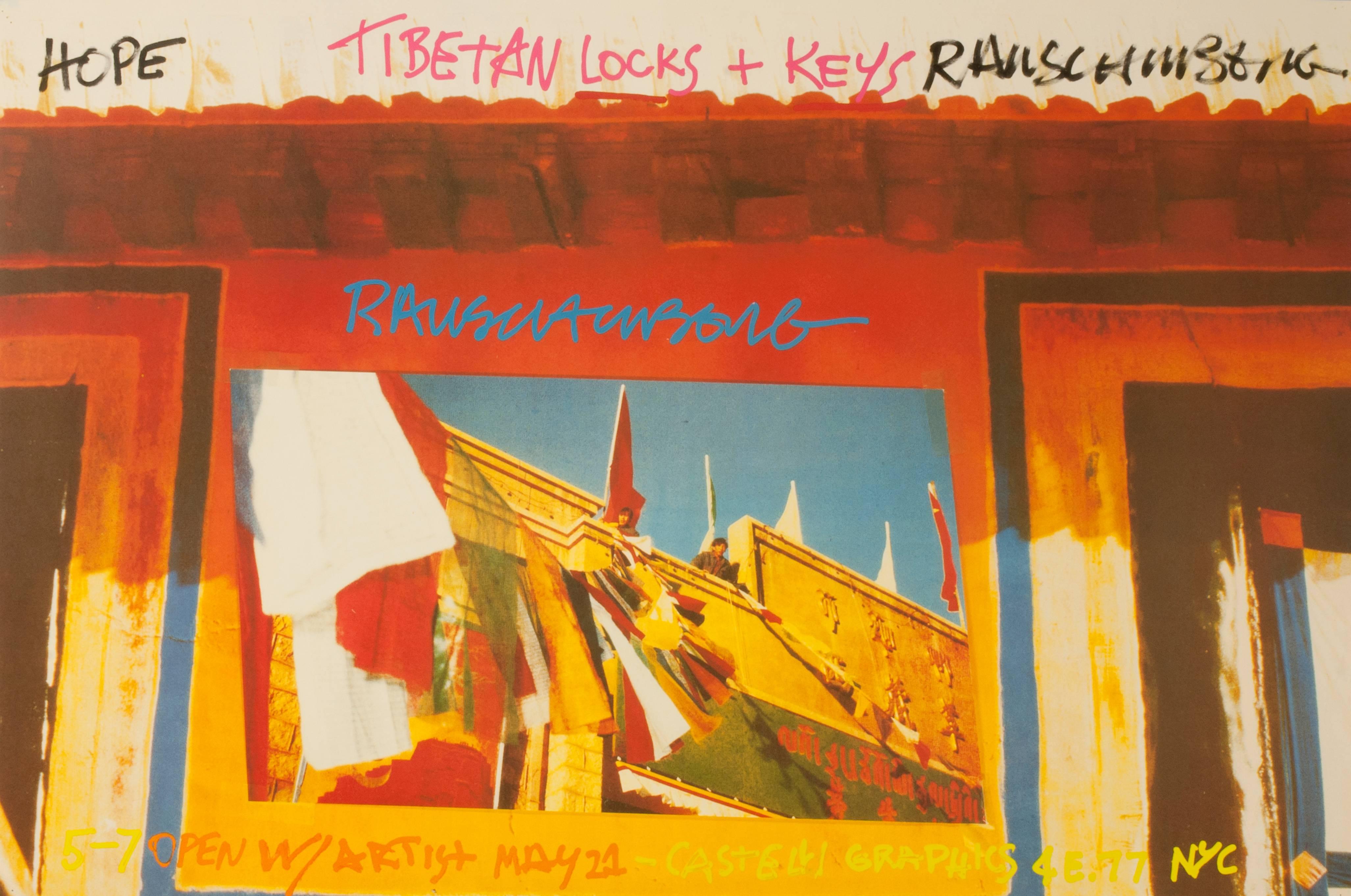 Robert Rauschenberg Landscape Print - Tibetan Keys and Locks