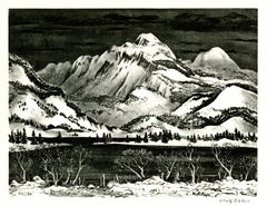 Vintage Snow Mountain (or Lake in the Mountains)