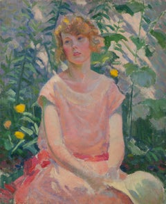 Portrait of a Young Girl in a Garden