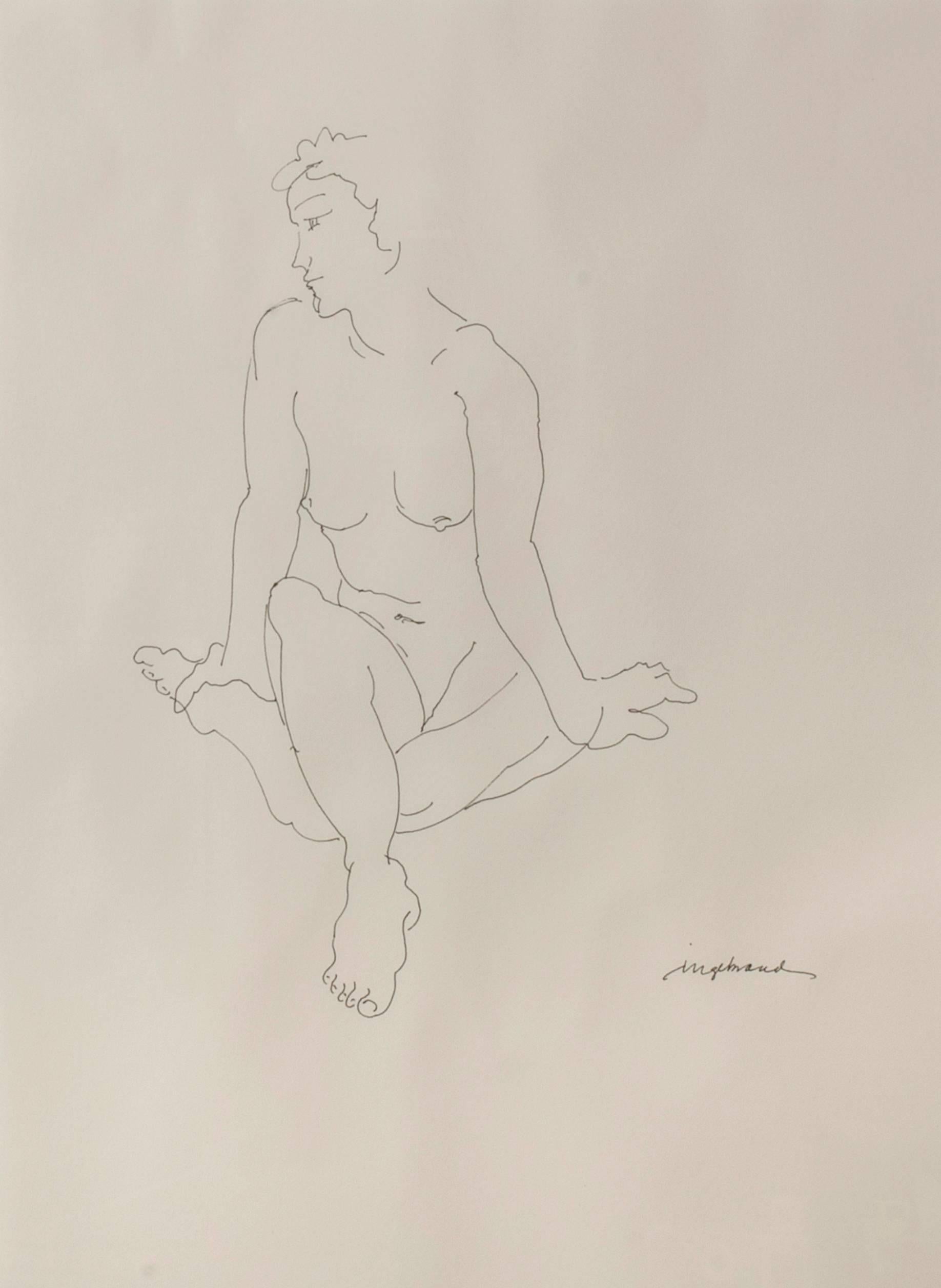 Untitled (Seated Nude) - Art by Mary Ingebrand-Pohlad