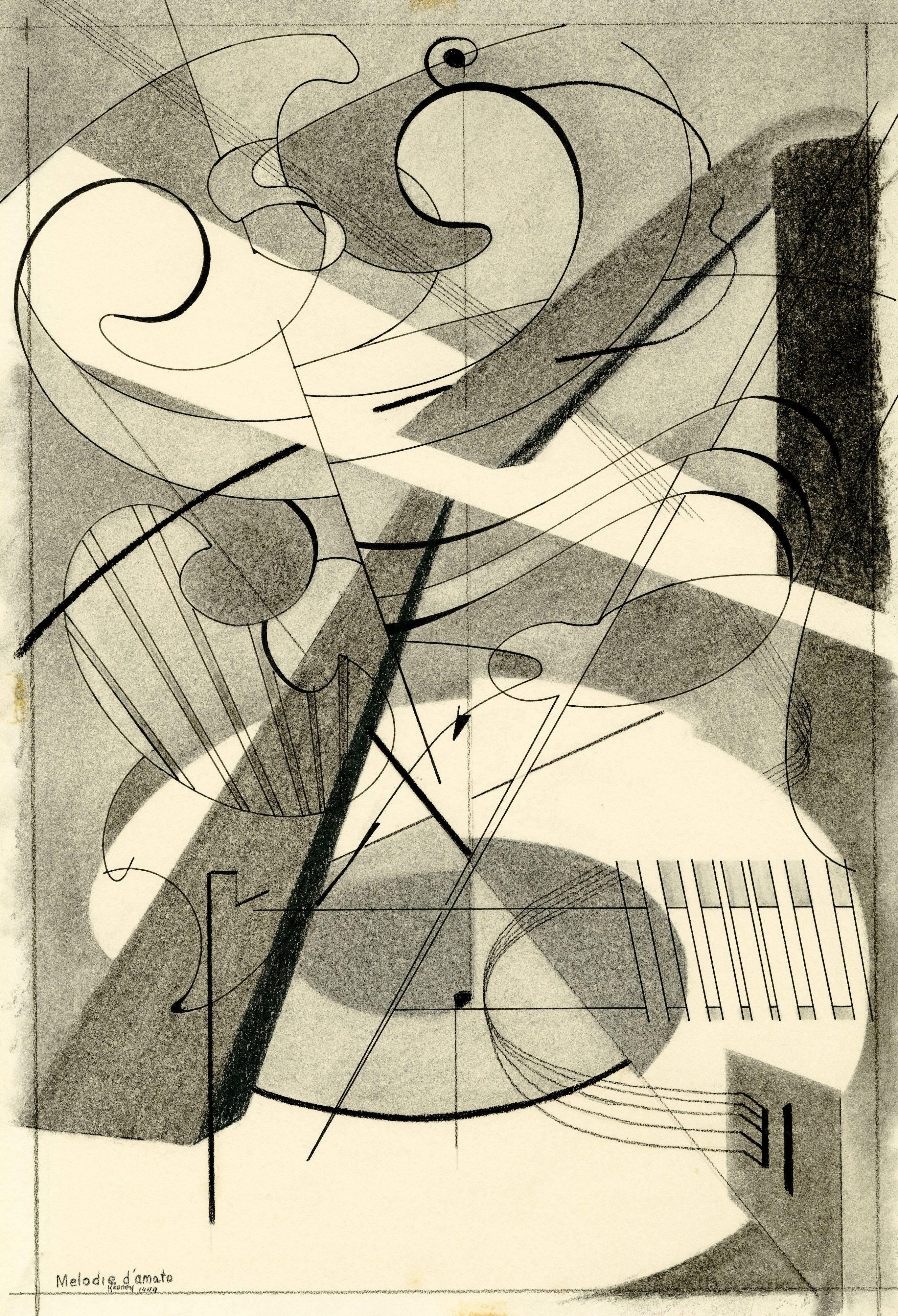 Leo Kenney Abstract Drawing - Melodie d’amato