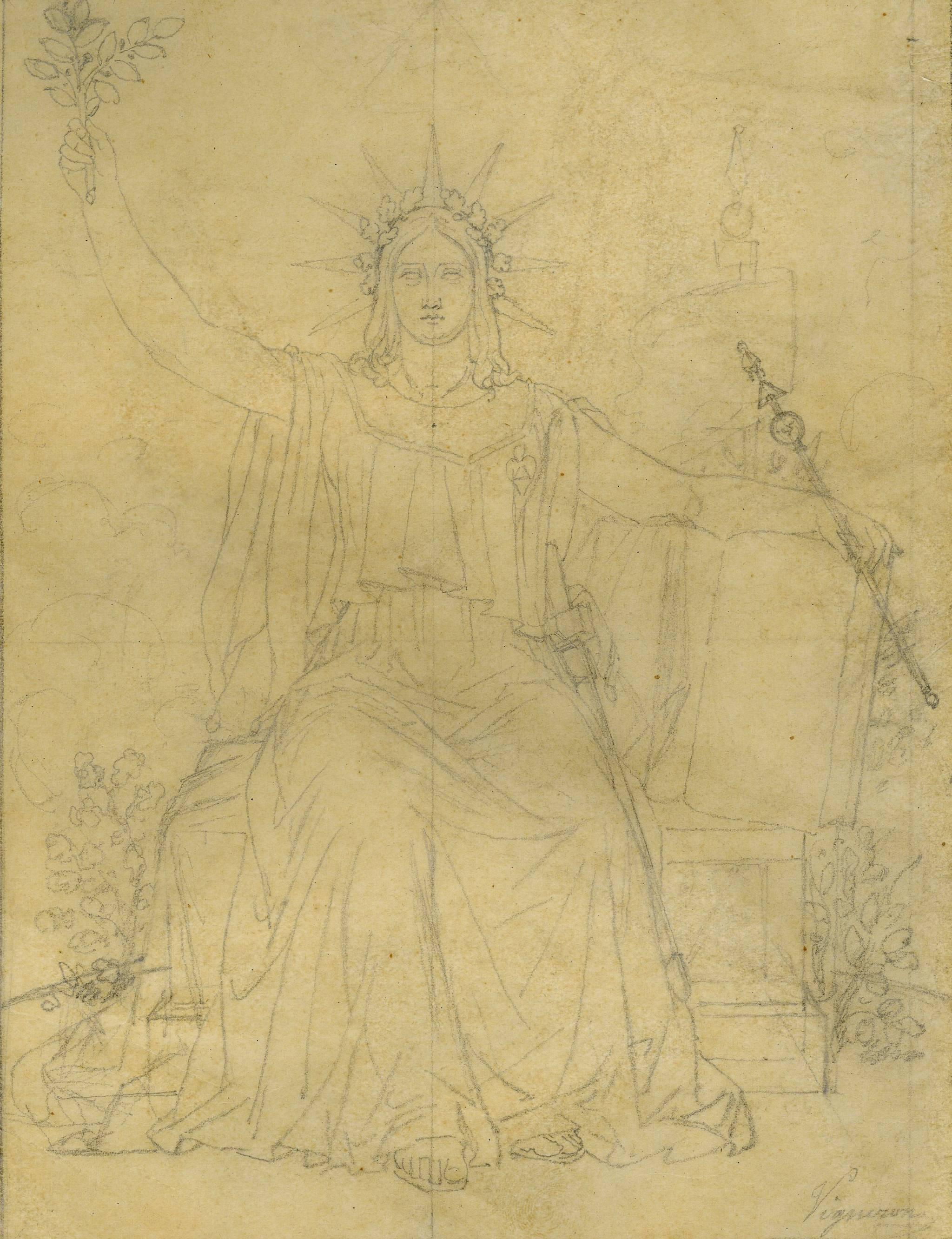 Pierre-Roch Vigneron - Study for Republic Standing For Sale at 1stDibs