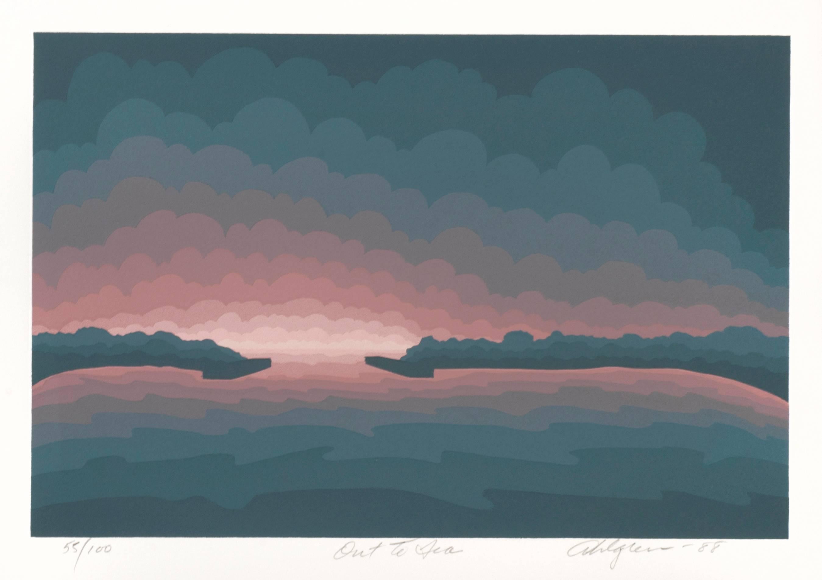 Roy Ahlgren Abstract Print - Out to Sea