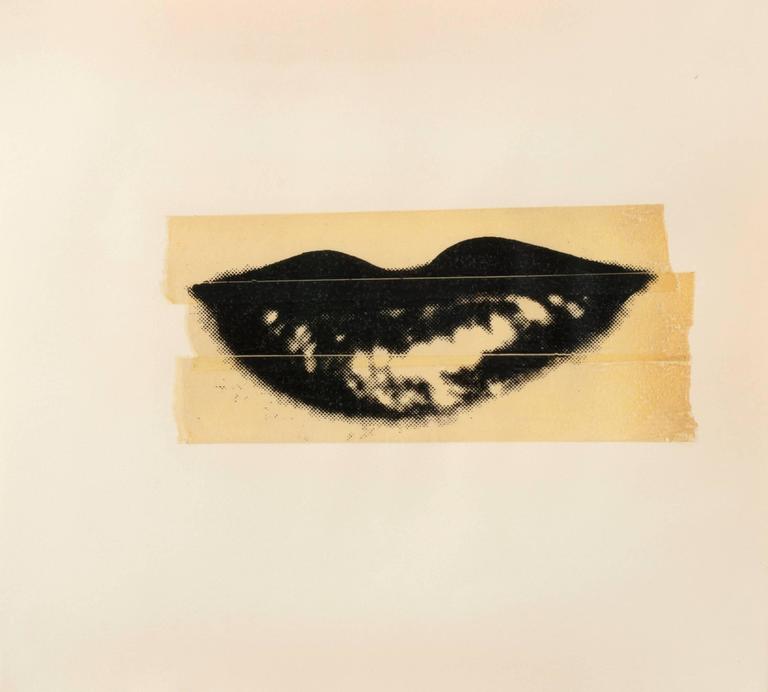 Andy Warhol Lips, Mixed Media For Sale at 1stdibs