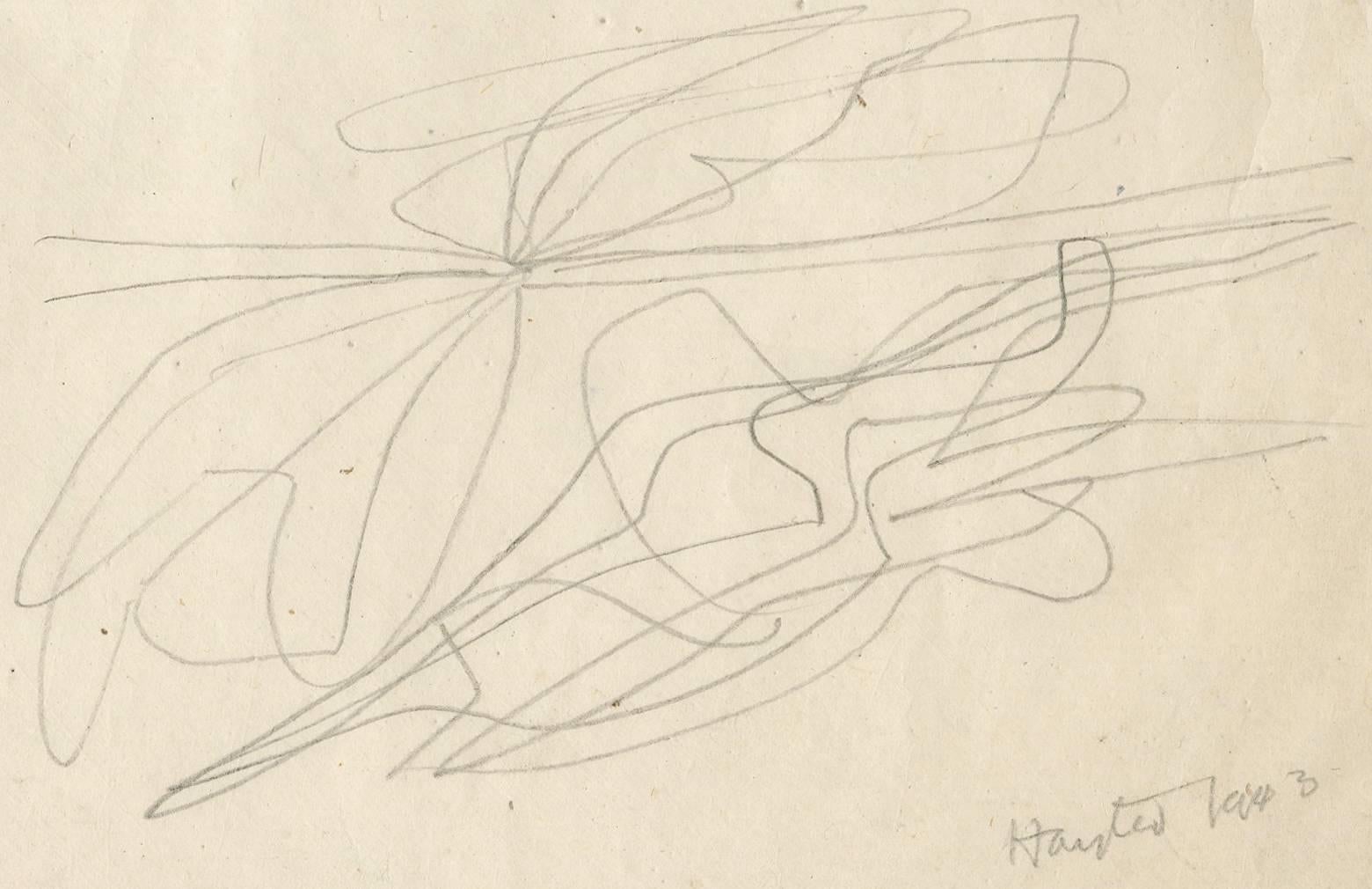 Stanley William Hayter Abstract Drawing - Untitled (Abstract Composition)