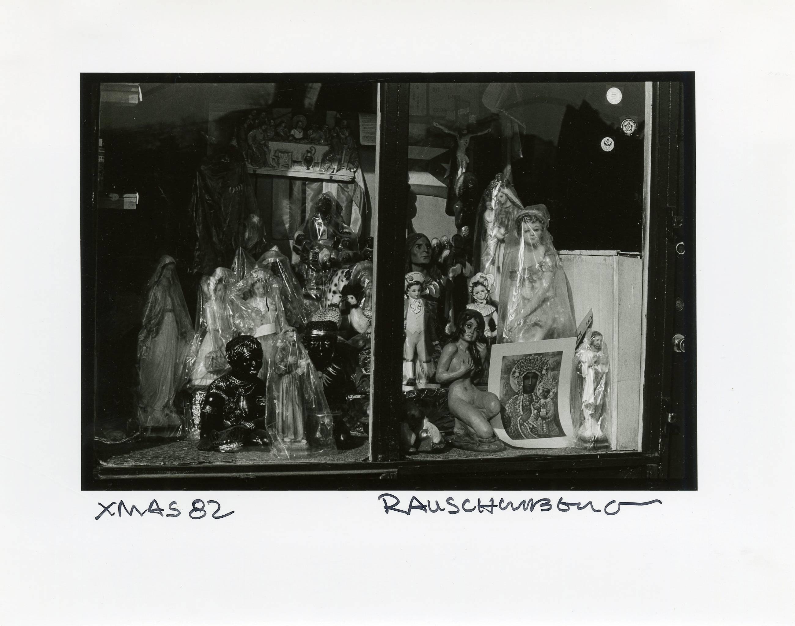 Robert Rauschenberg Black and White Photograph - Shop Window with Dolls