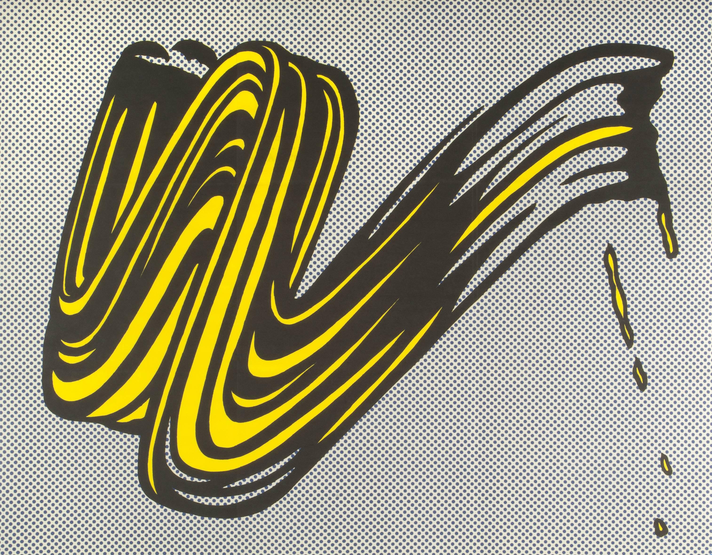 Roy Lichtenstein Abstract Print - Brushstroke (Castelli mailer)