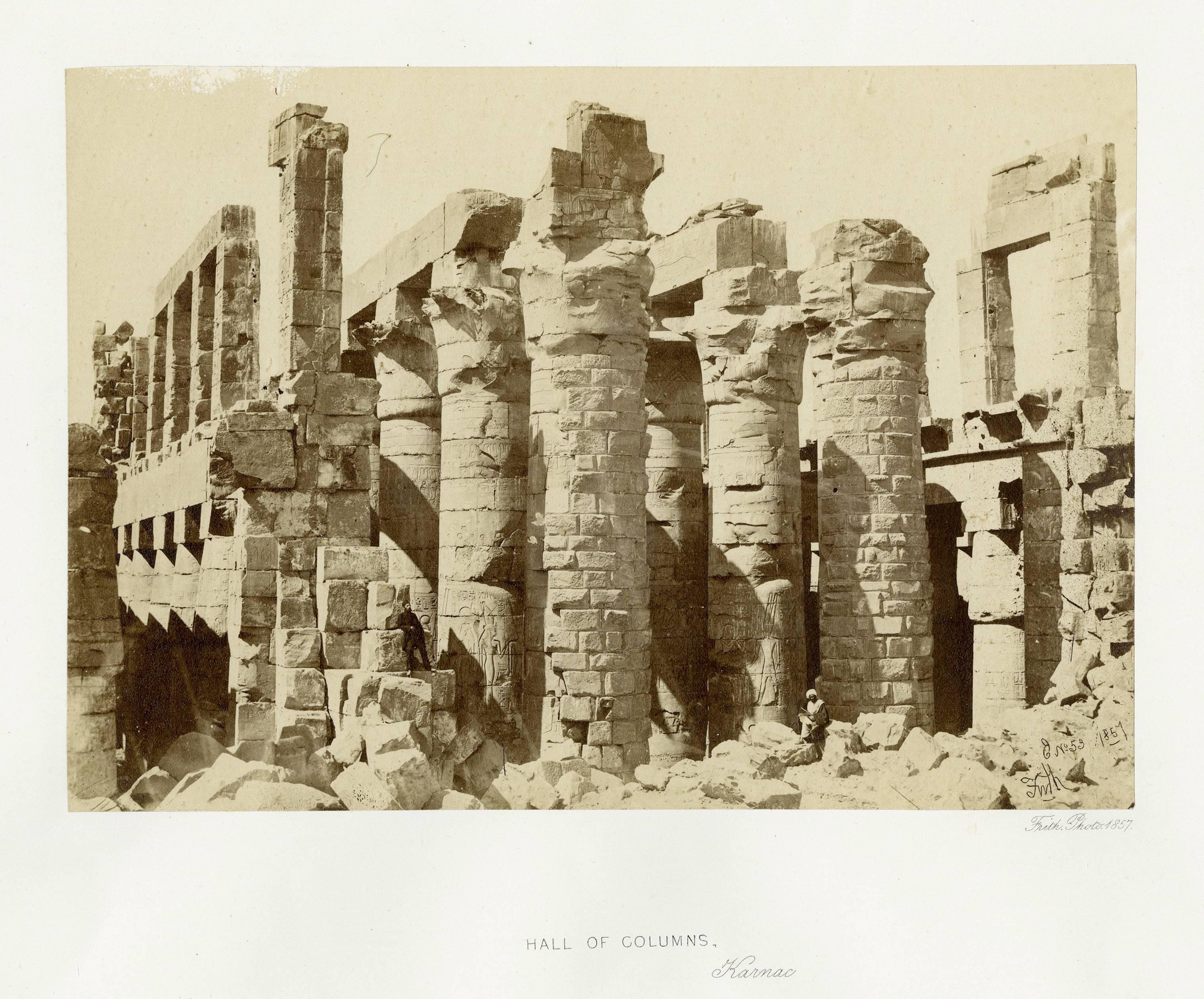 Francis Frith Landscape Photograph - Hall of Columns, Karnac