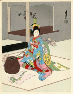 No. 2, A Maiko Arranging Flowers