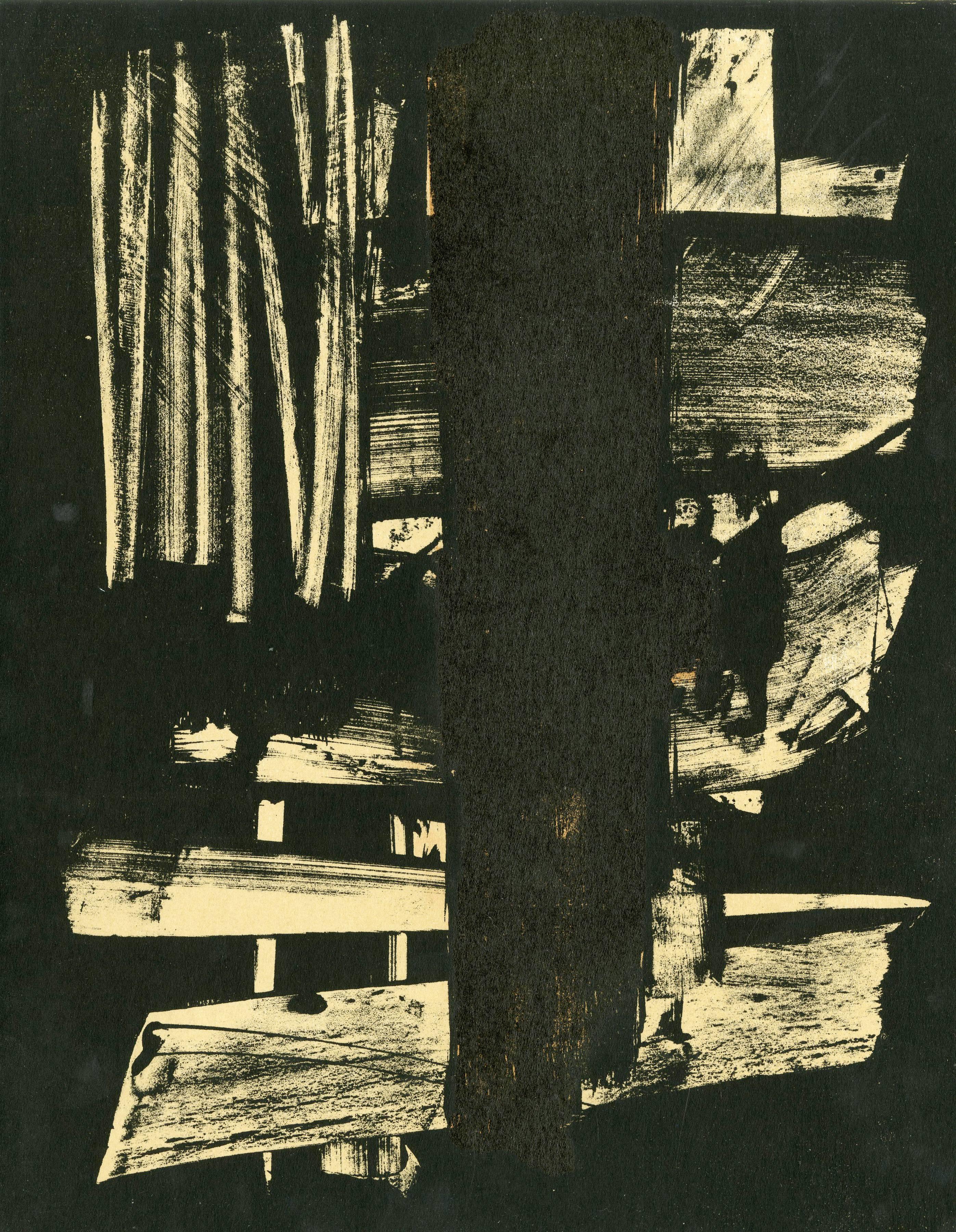 Pierre Soulages Abstract Print - Lithographie n°9, Pour XXeme Siecle