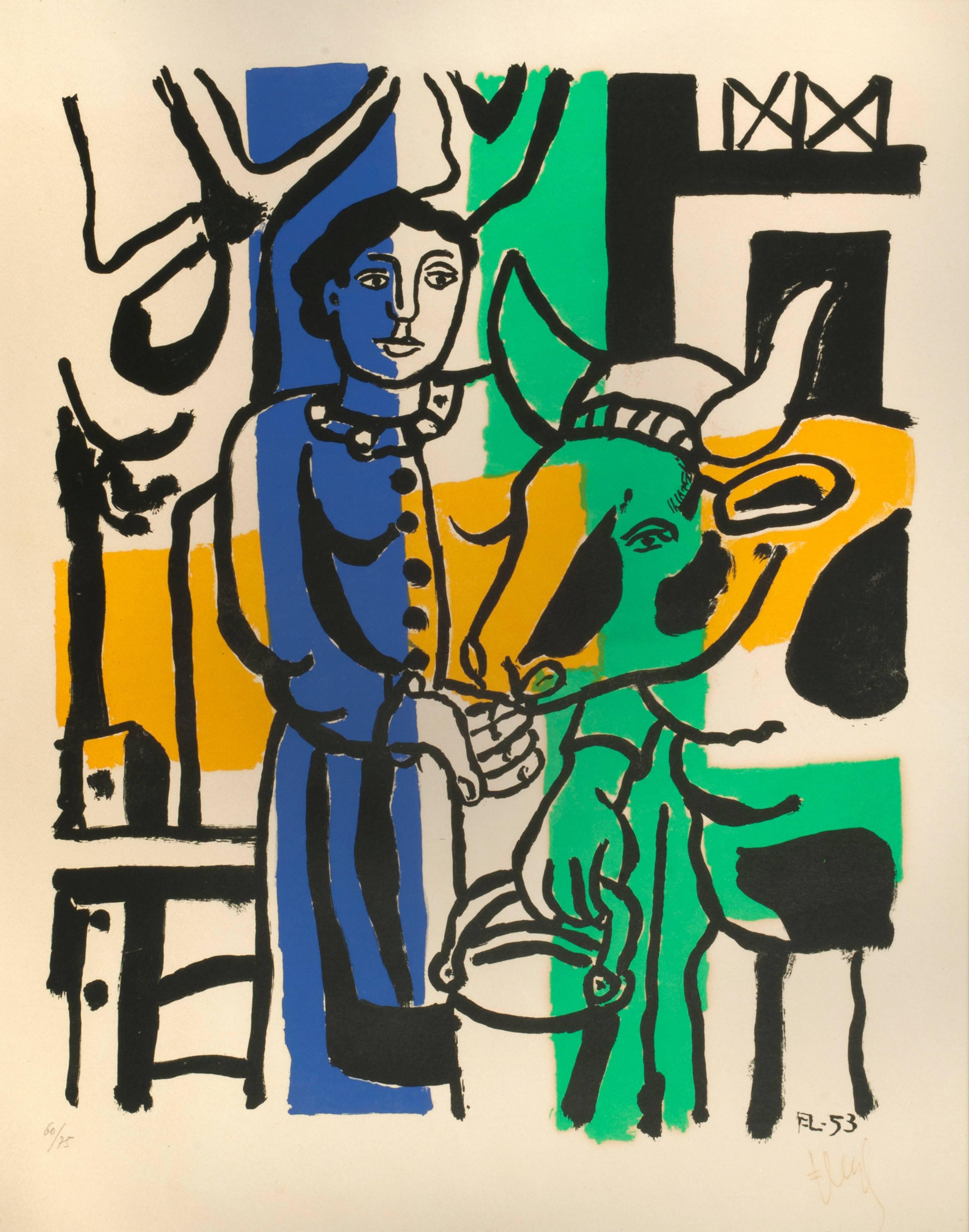 Fernand Léger Figurative Print - La Vachere