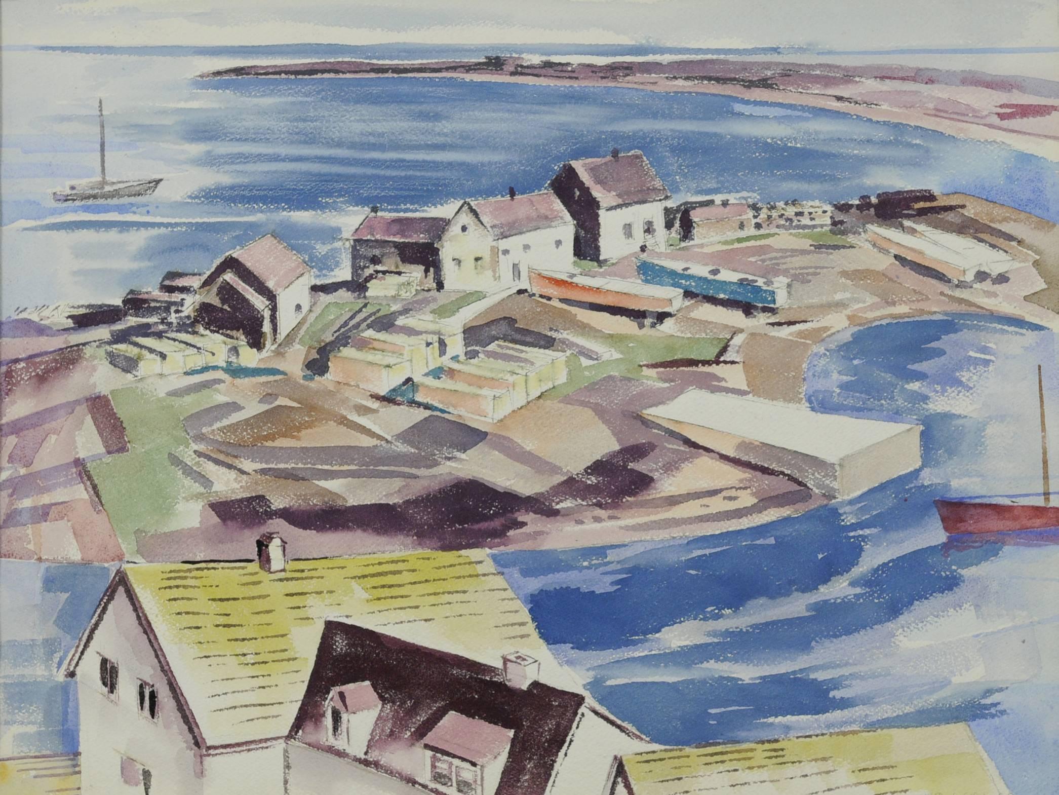 Landscape Art di William Grauer - Gaspe: Villaggio di San Lorenzo